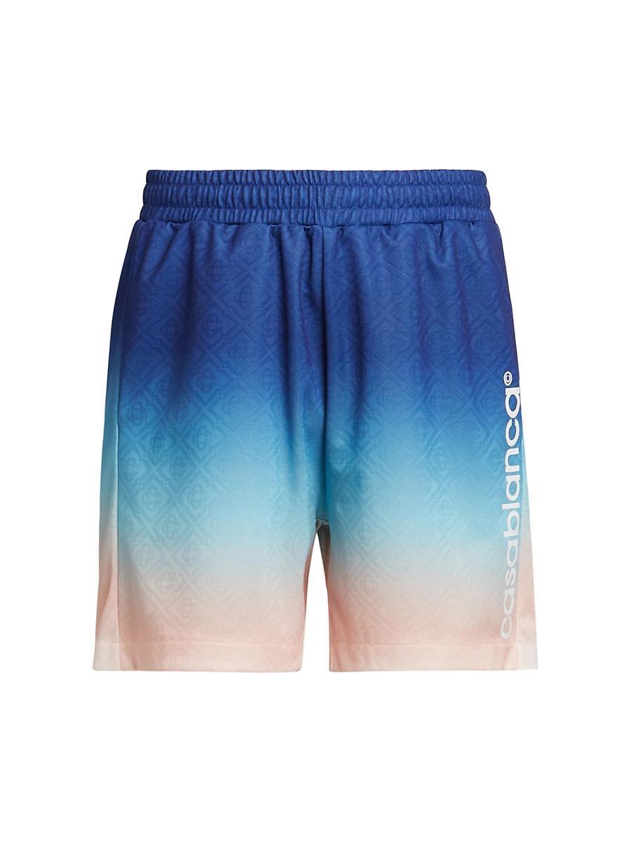 Mens Monogrammed Logo Ombr Swim Trunks Product Image