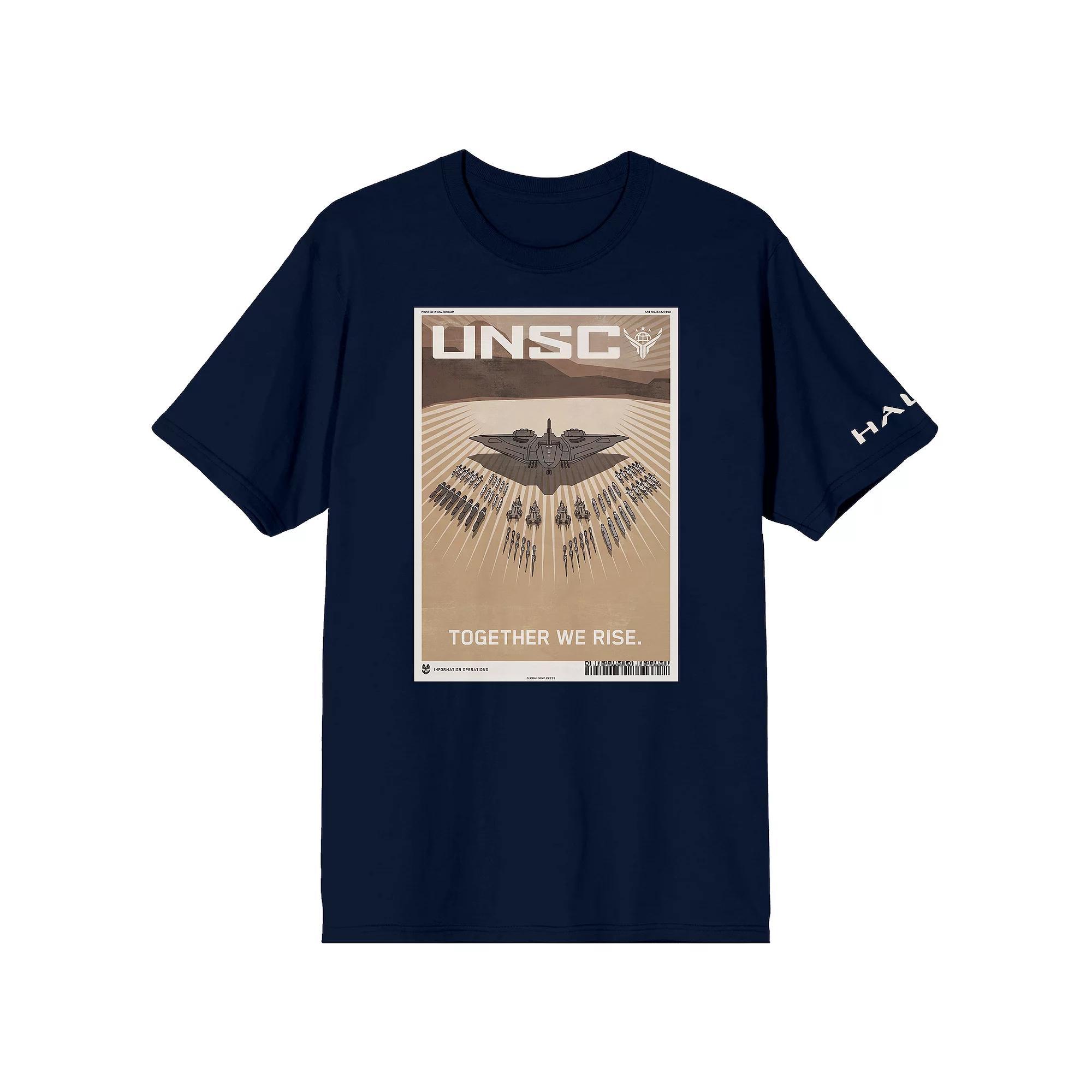 Men's Halo UNSC Together We Rise Graphic Tee, Size: XXL, Blue Product Image