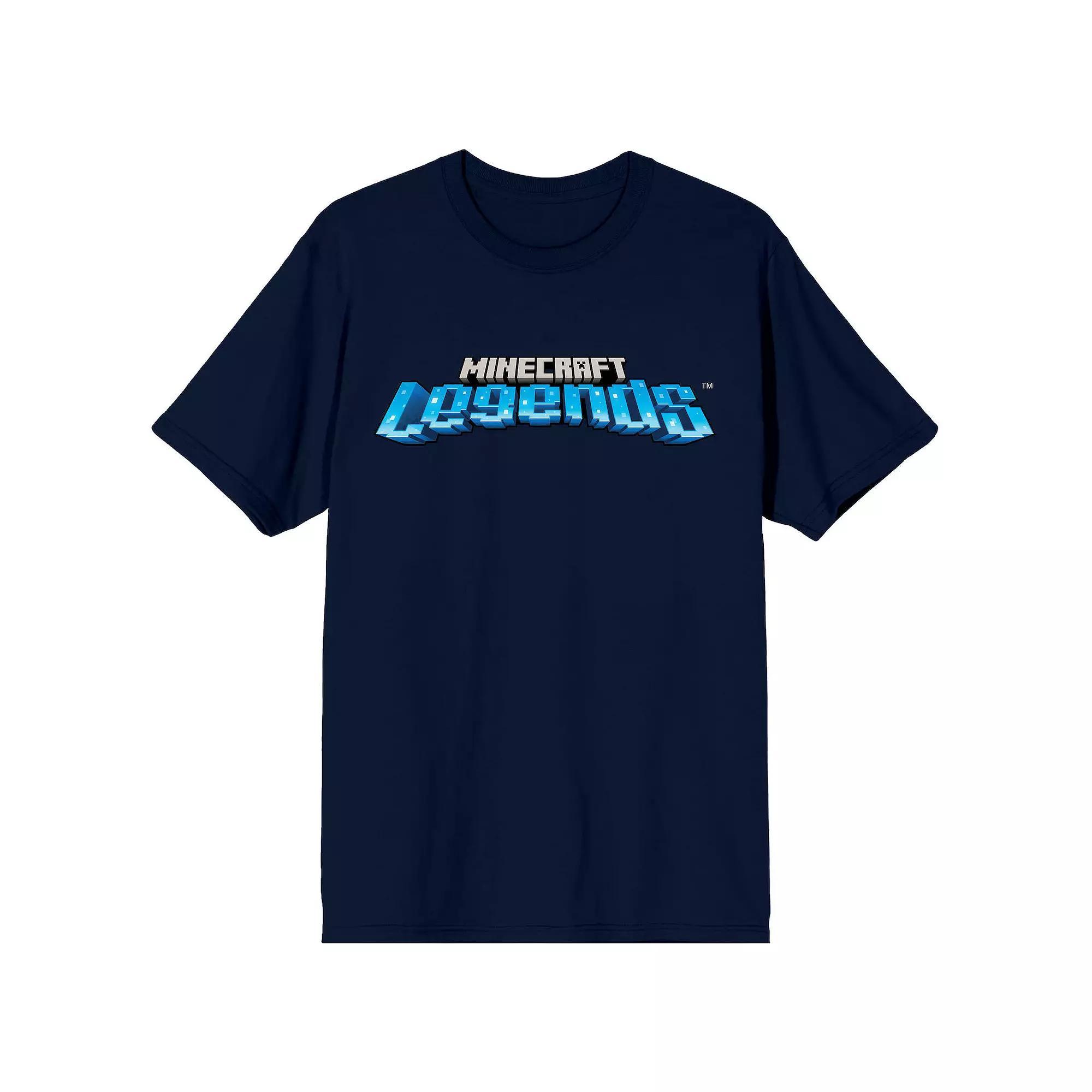 Men's Minecraft Legends Logo Short Sleeve Graphic Tee, Size: Large, Blue Product Image