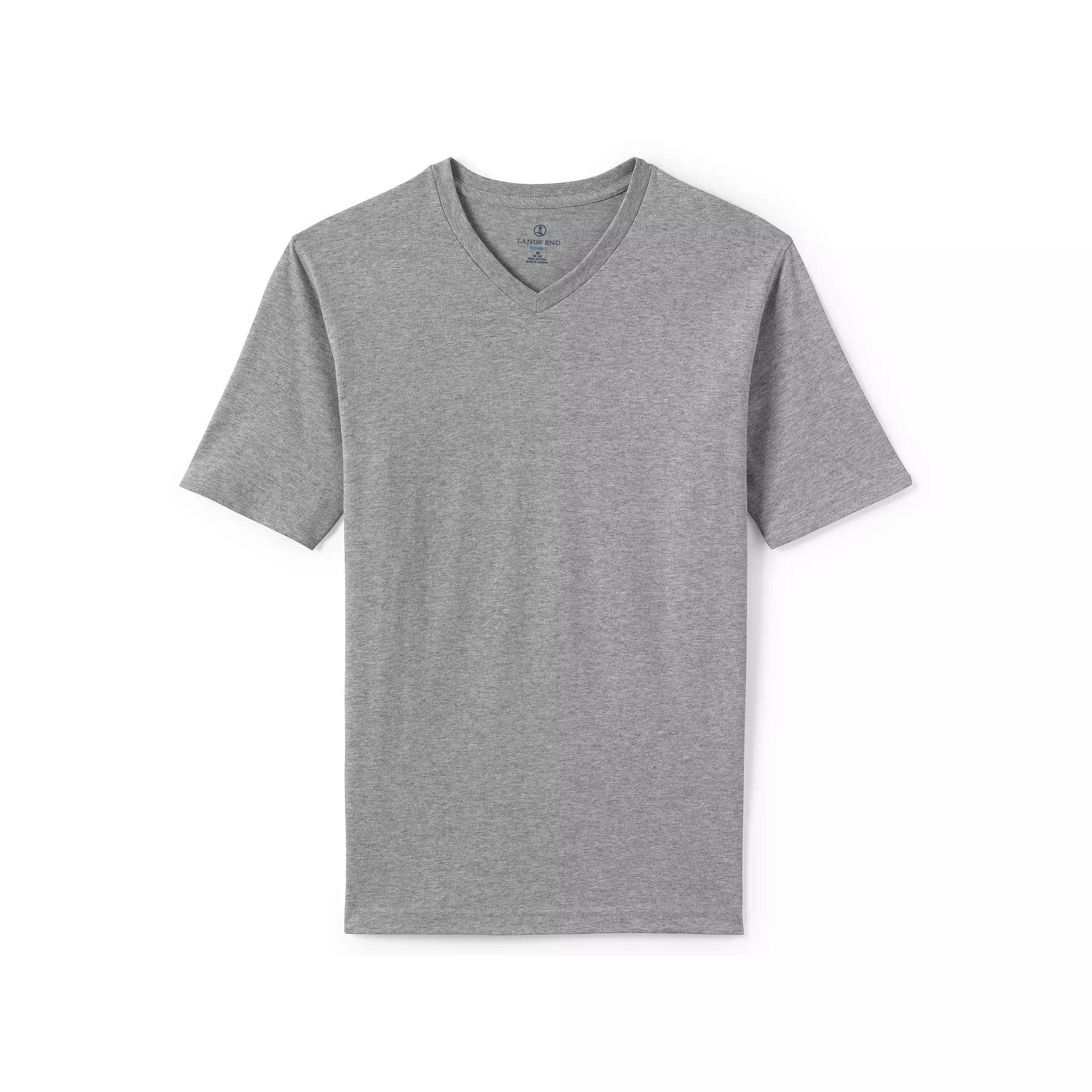 Men's Lands' End Super-T V-Neck Tee, Size: Large, Radiant Blue Product Image
