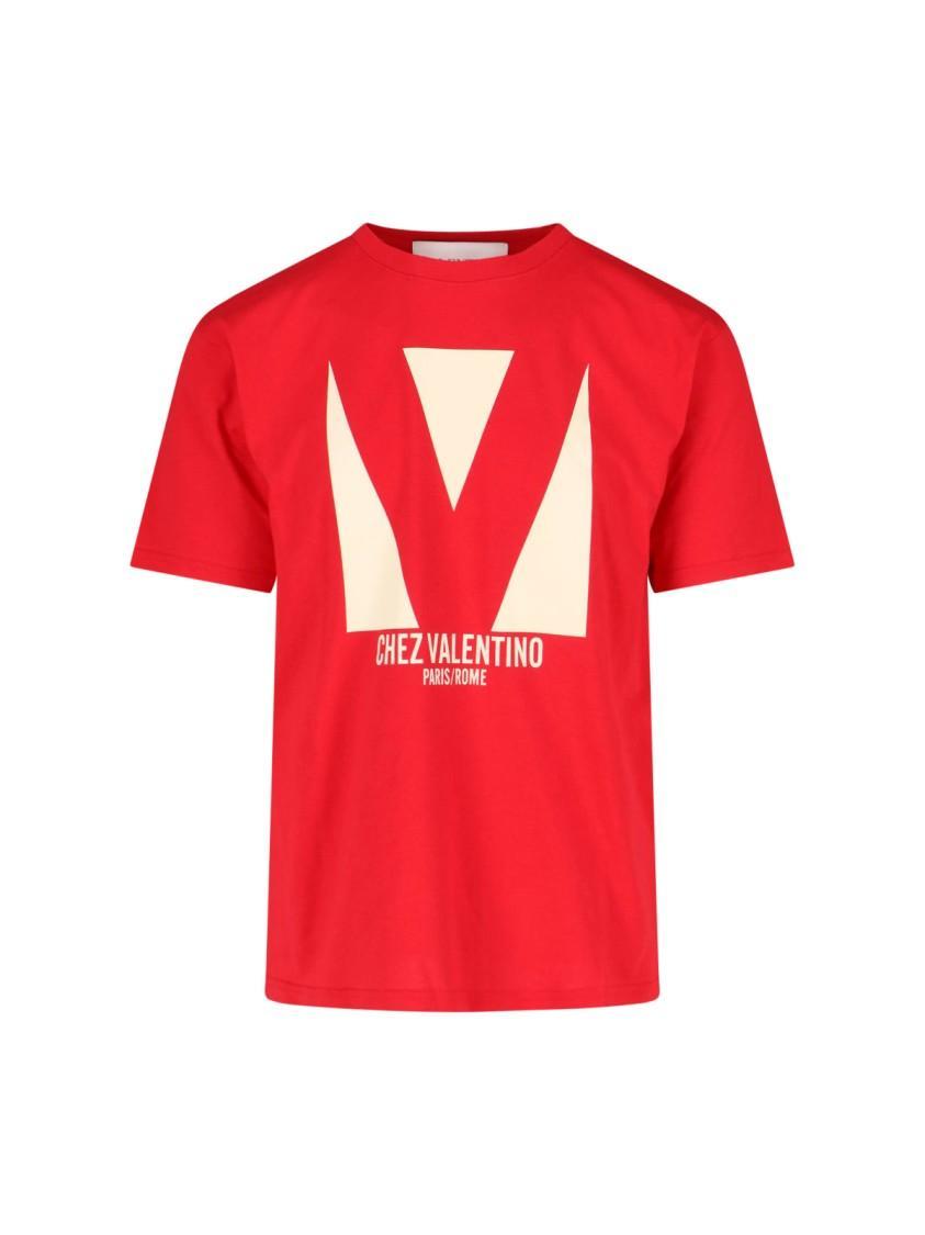 VALENTINO T-shirt Logo In Red Product Image