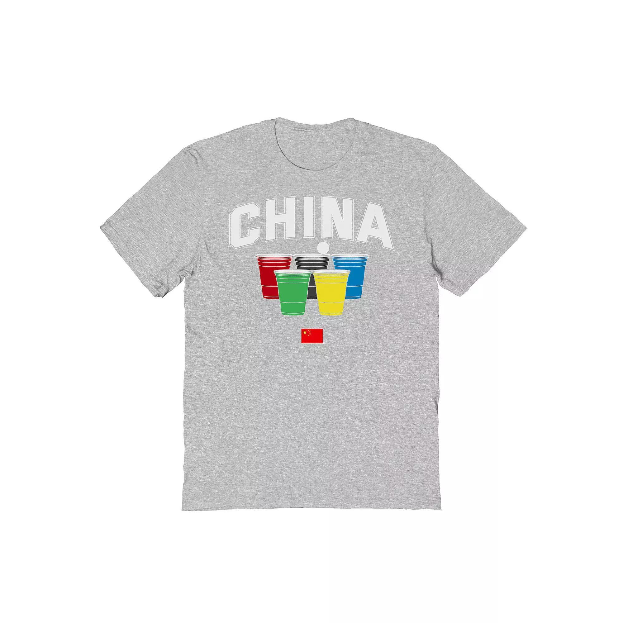 Men's China Solo Cups Graphic Tee, Size: Large, Sport Gray Product Image
