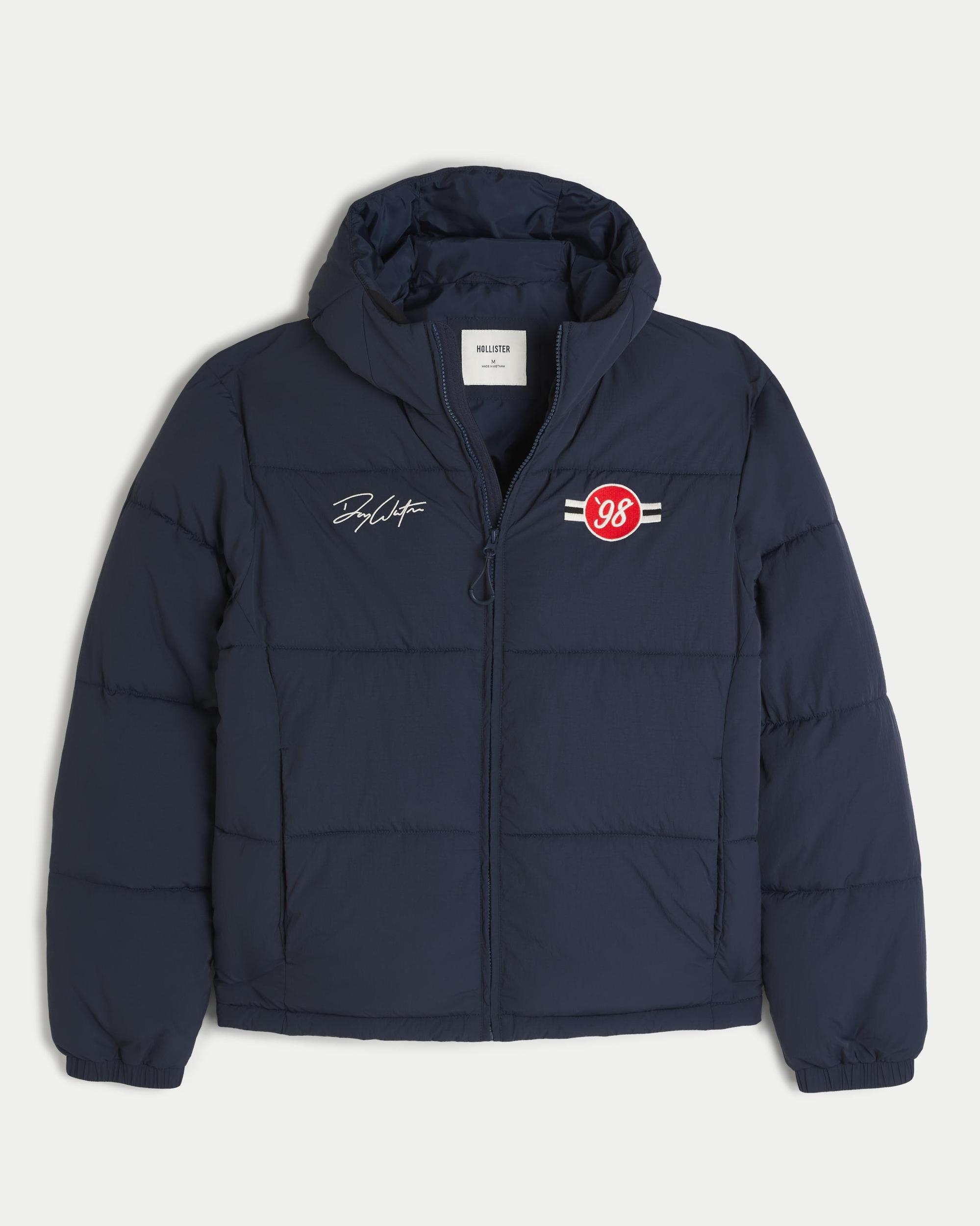 Hooded Motorsports Graphic Puffer Jacket Product Image