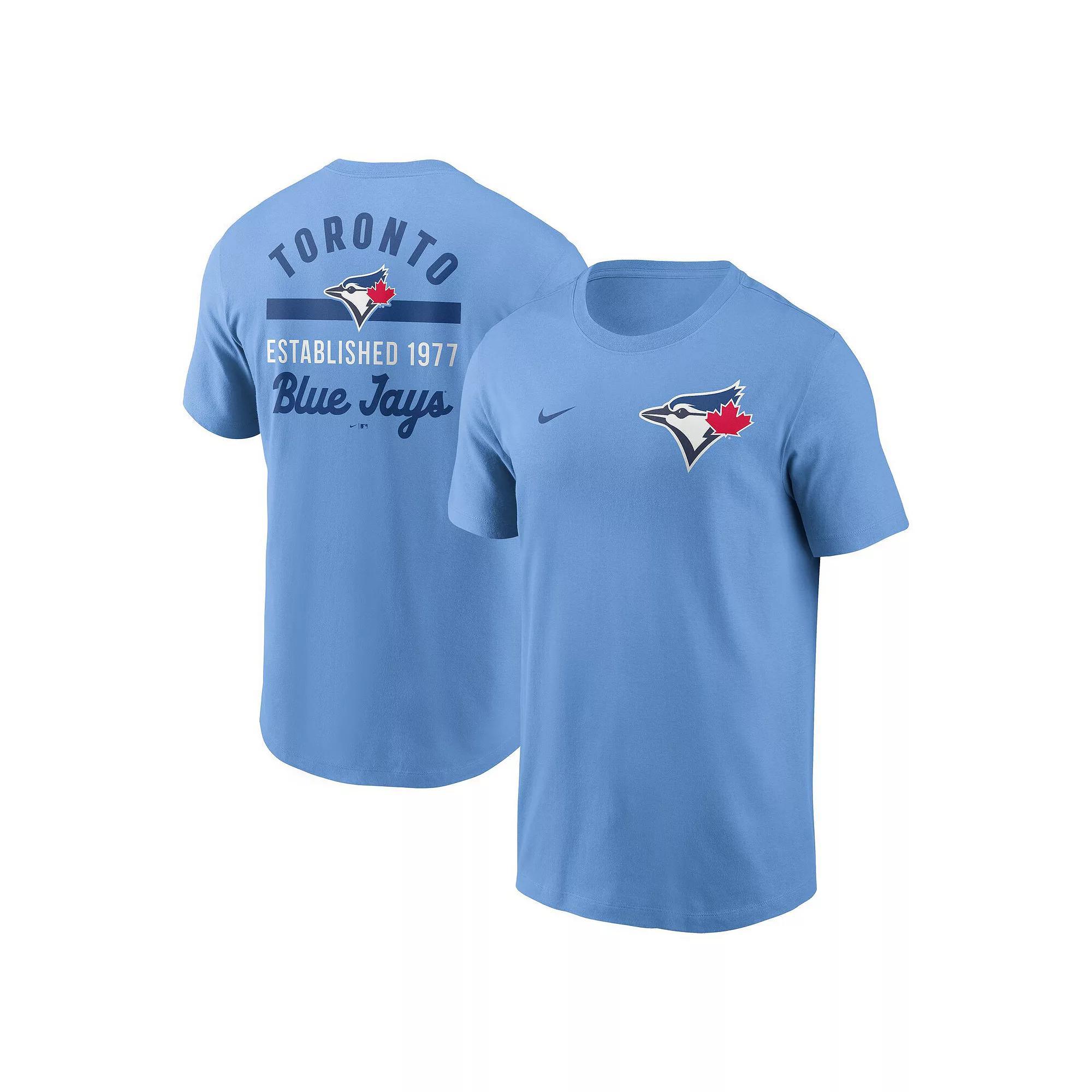 Men's Nike Powder Blue Toronto Blue Jays 2-Hit T-Shirt, Size: Large, Jay Light Product Image