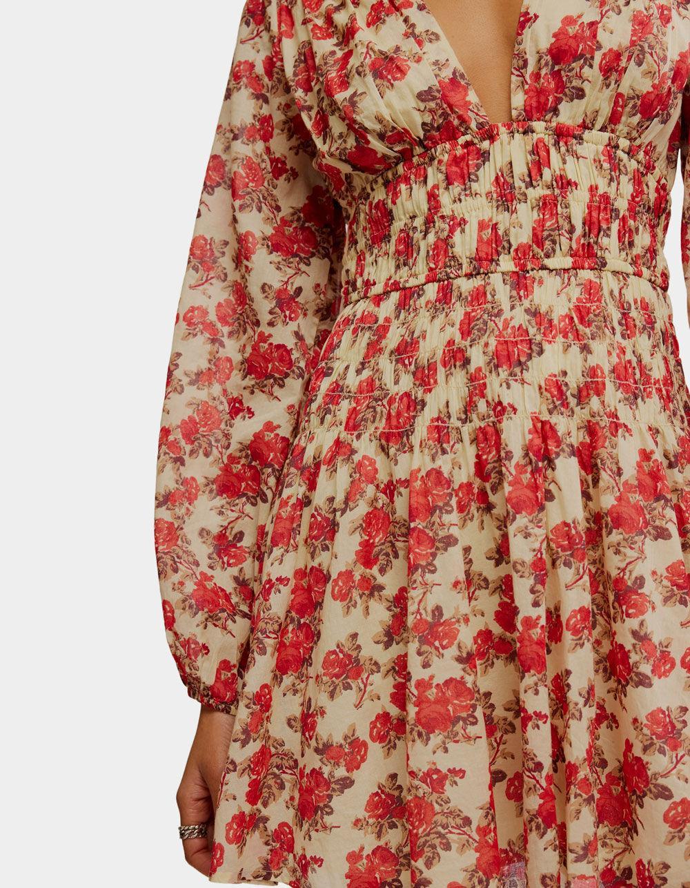 FREE PEOPLE Keep You Womens Mini Dress - RED COMBO Product Image