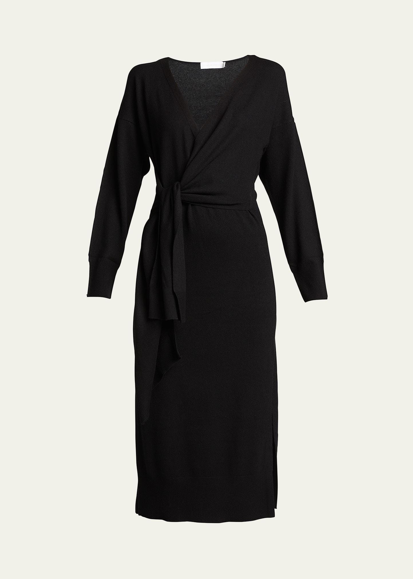 Skyla Loungewear Knit Wrap Dress Product Image