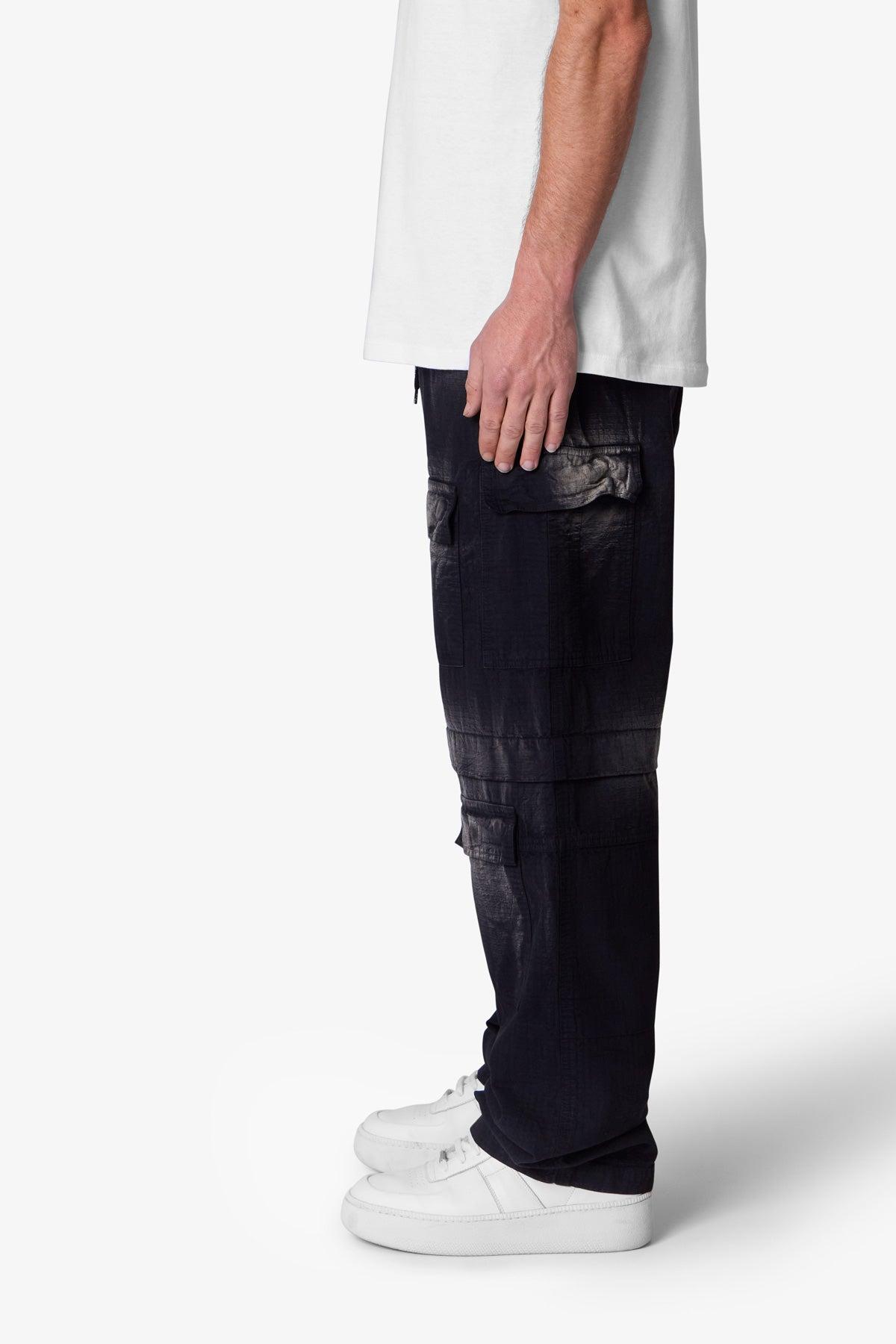 Oversized Cargo Pants - Washed Black Product Image
