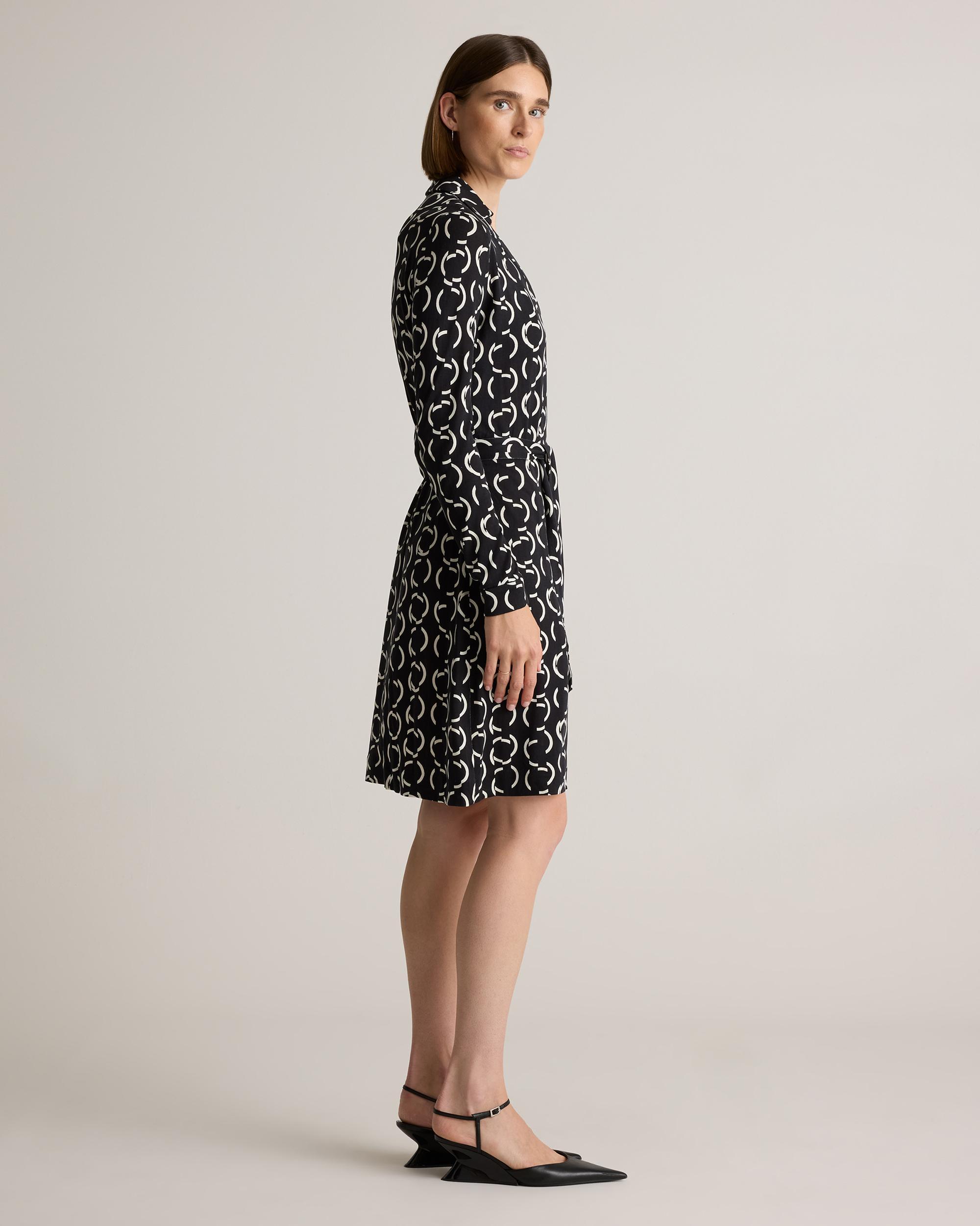 Quince | Women's 100% Silk Jersey Mini Wrap Dress Size XL Product Image