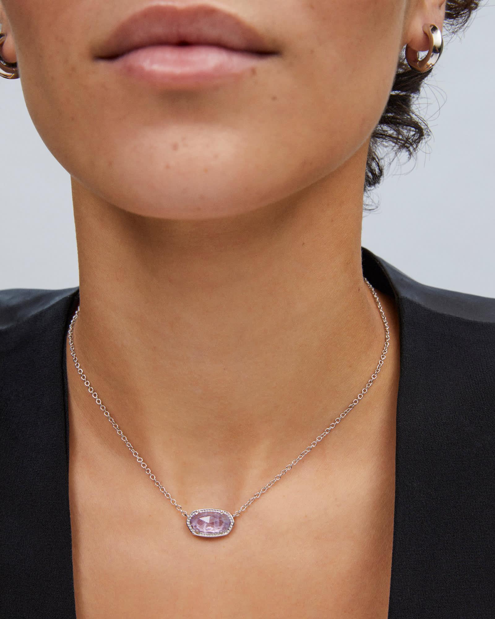 Elisa Gold Pendant Necklace in Peridot Illusion Product Image