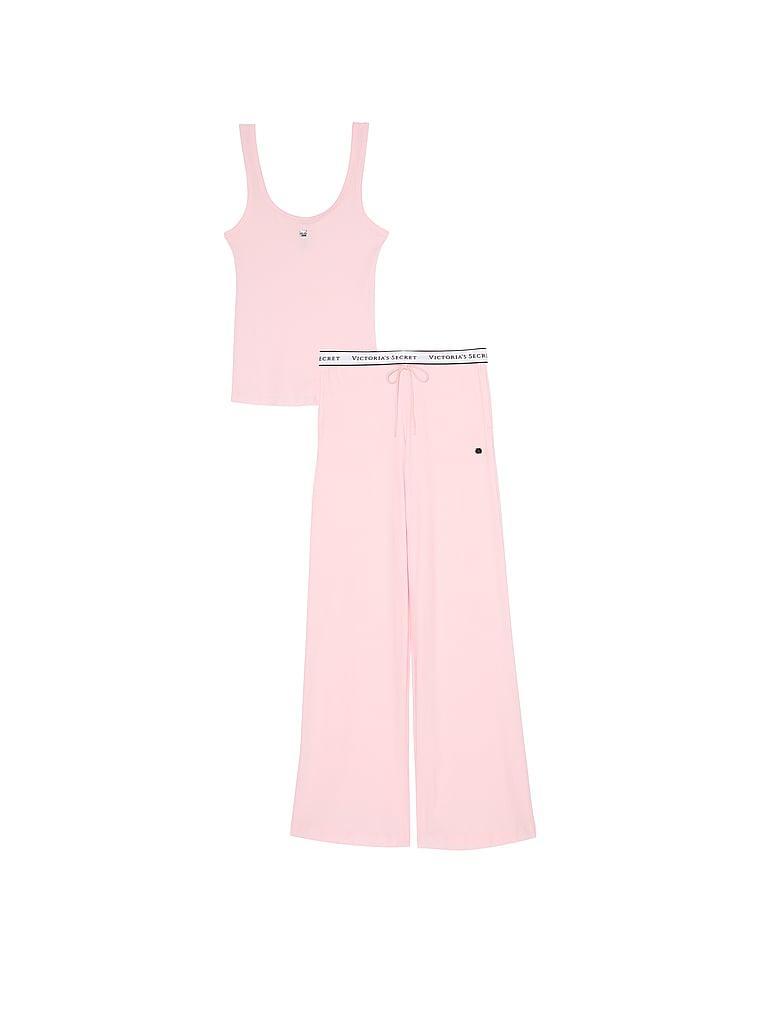 100% Cotton Tank & Pants Pajama Set Product Image