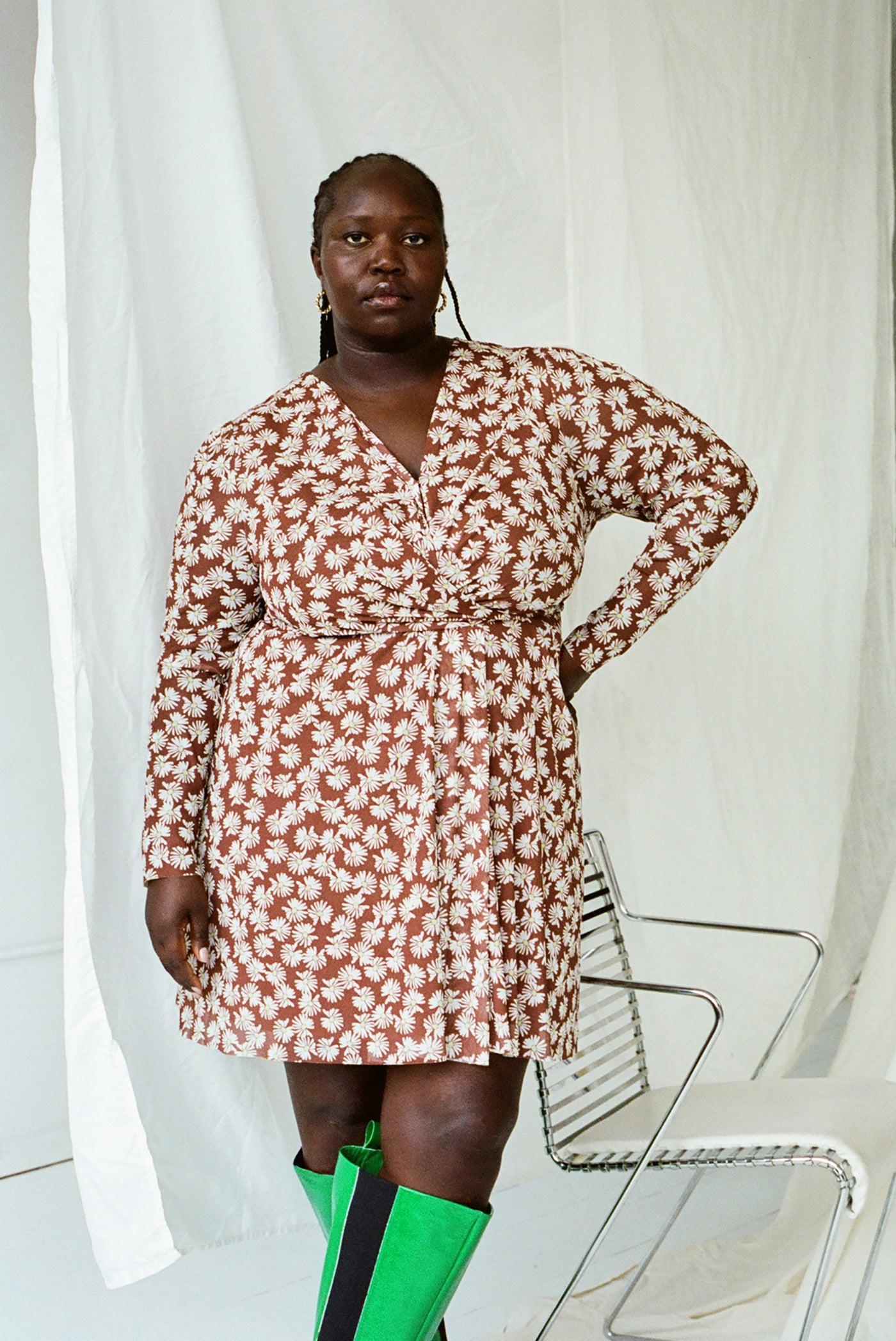 Nia Mini Wrap Dress - Daisy Shower Product Image