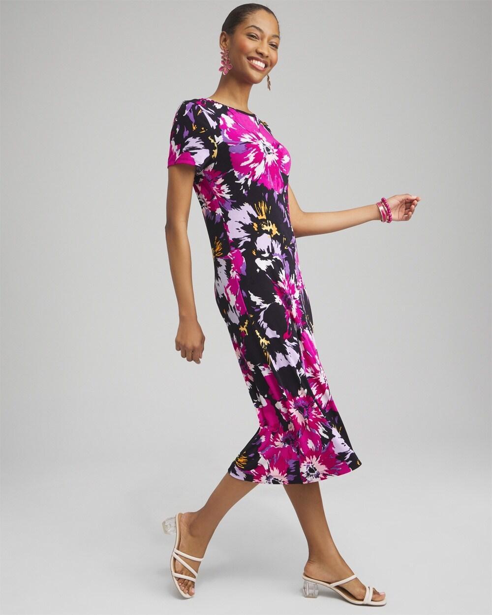 Travelers™ Floral Cap Sleeve Midi Dress Product Image