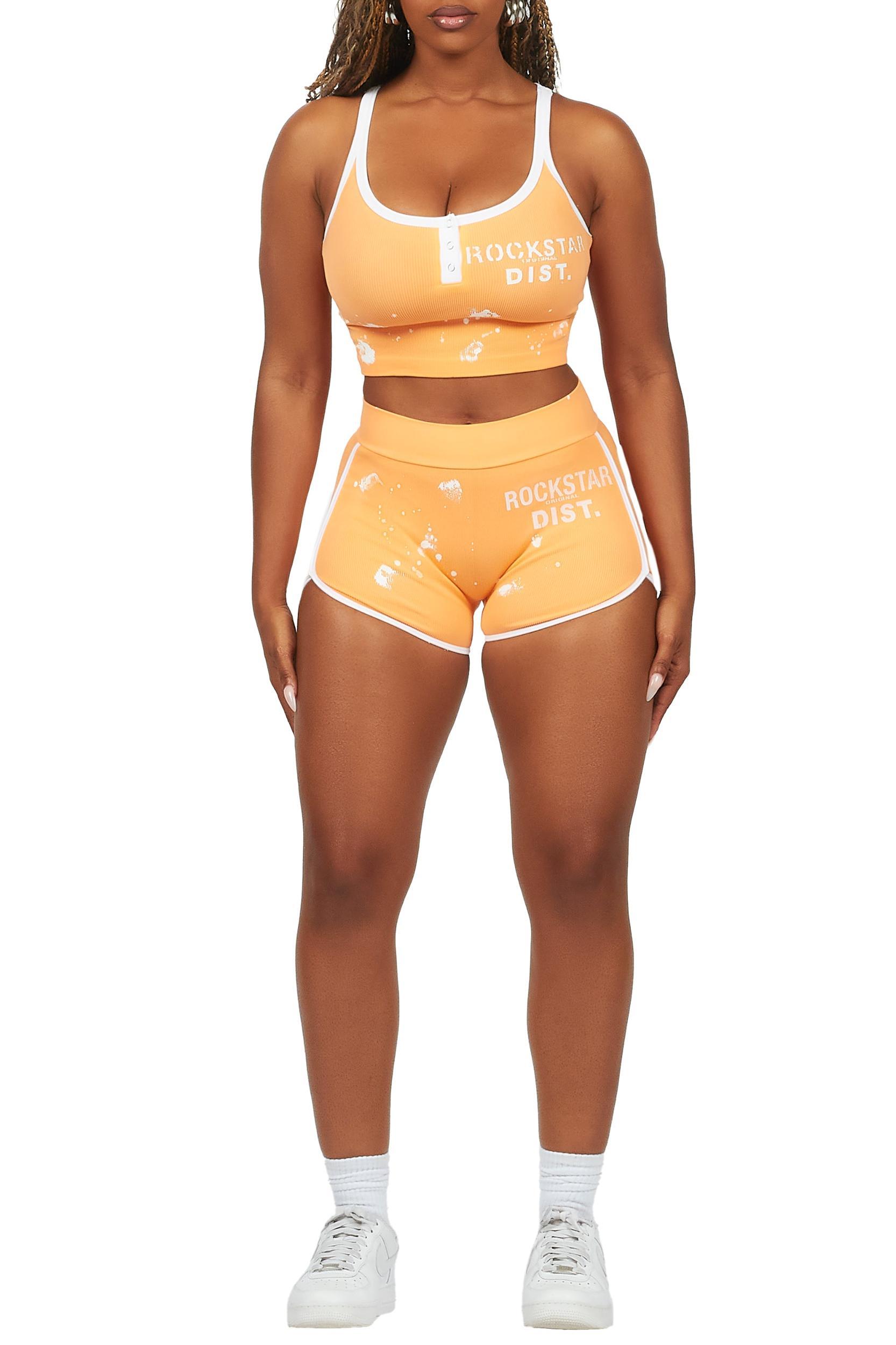 Tameka Orange Short Set Female Product Image