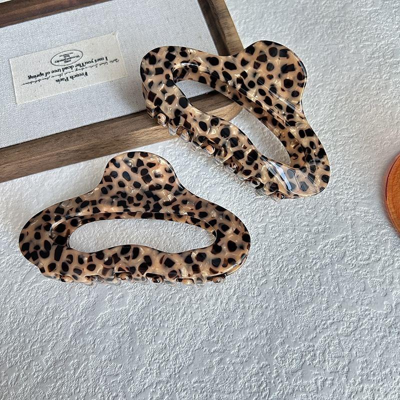 Leopard Print Acetate Hair Claw Clip Product Image