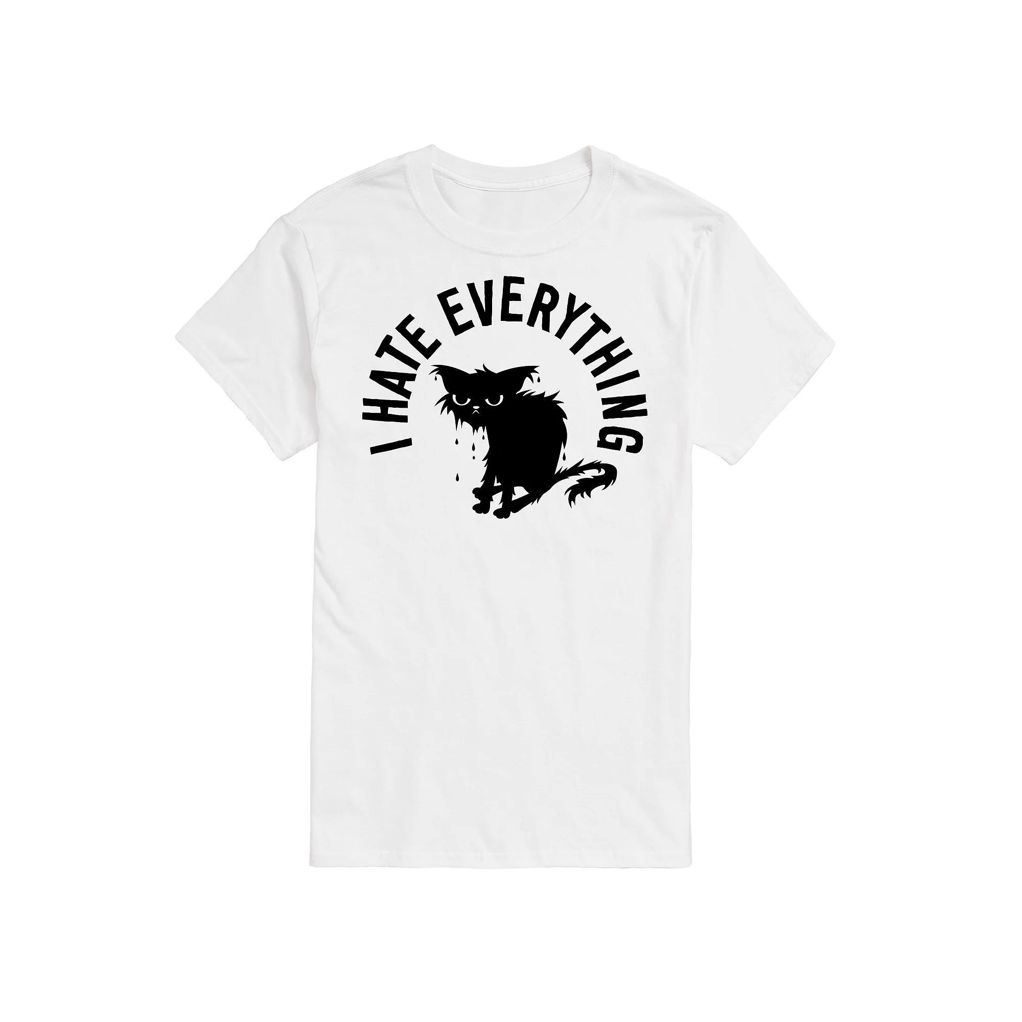 Big & Tall I Hate Everything Wet Cat Graphic Tee, Mens Product Image