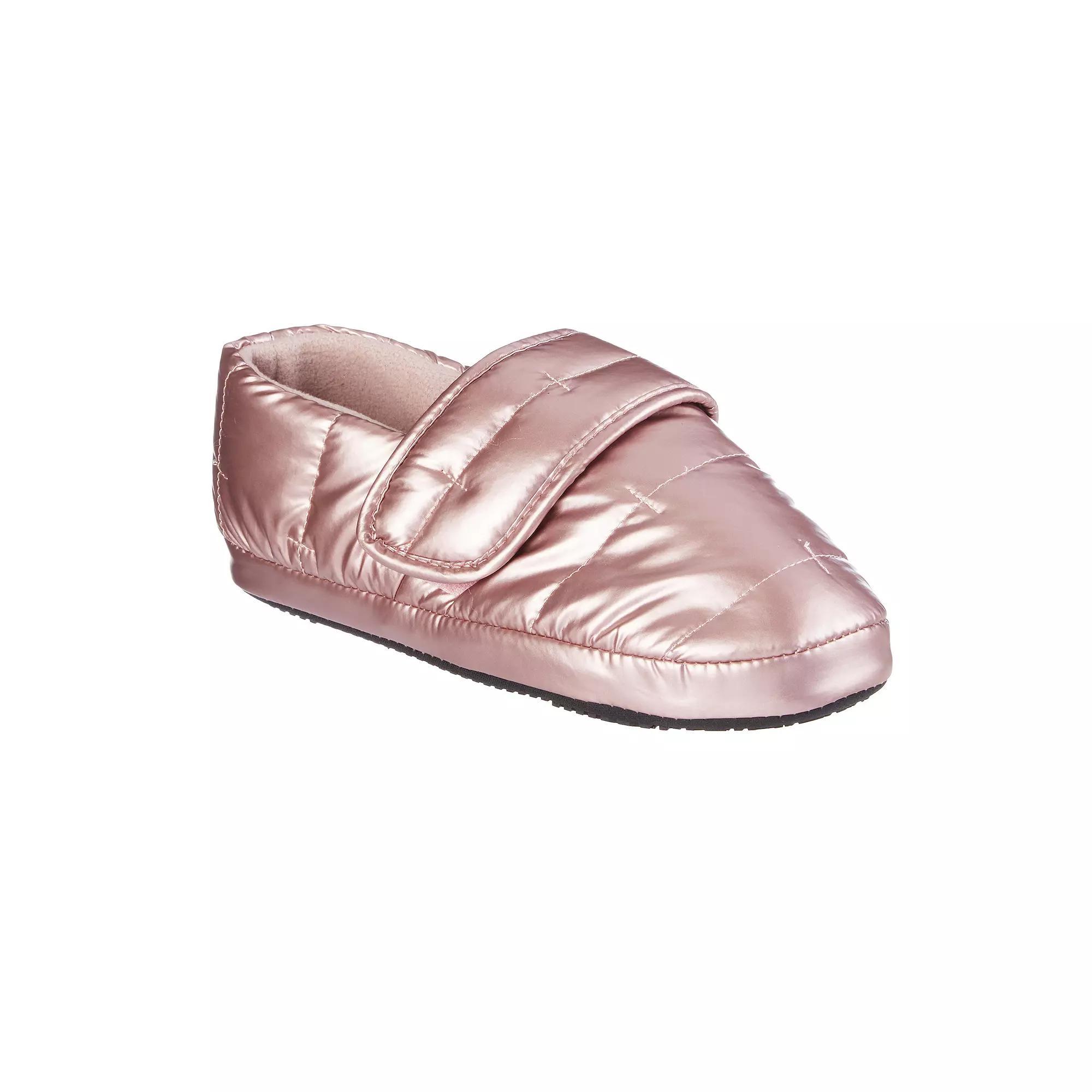 isotoner Mikaela Women's Memory Foam Puffer Slippers, Size: Medium, Pink Clay Product Image