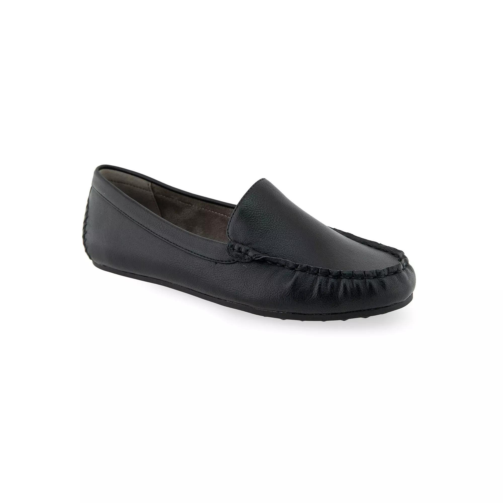 Aerosoles Over Drive Women's Flats, Size: 8 Wide, Black Faux Leather Product Image