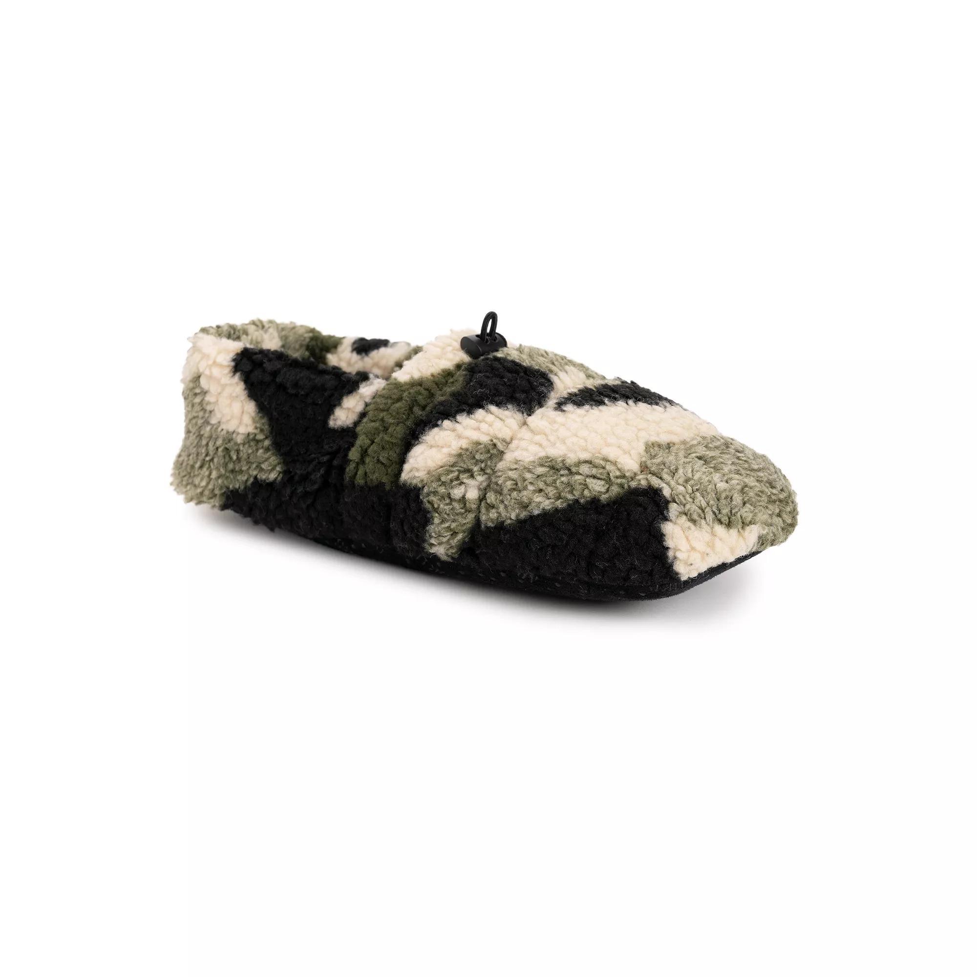 MUK LUKS Quilted Sherpa Mens Toggle Bootie Slippers Product Image
