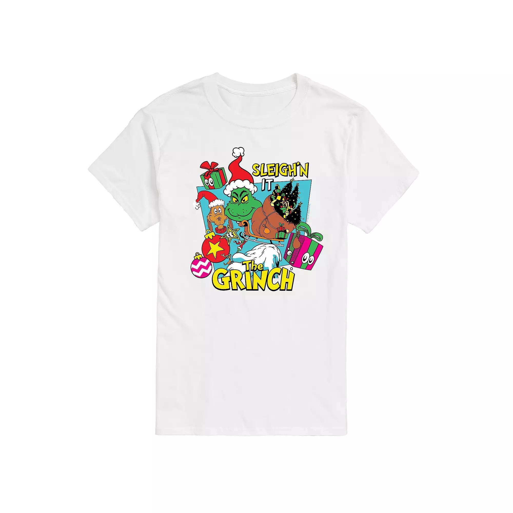 Mens Dr. Seuss The Grinch Sleighn It Graphic Tee Product Image