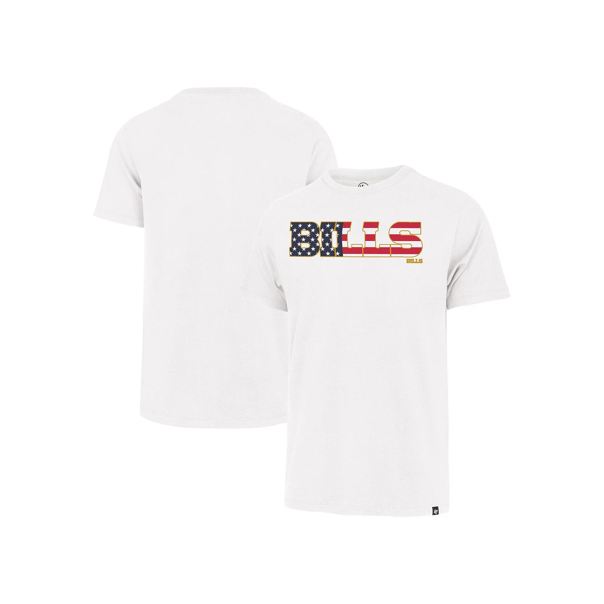 Men's '47 White Buffalo Bills Flag Script Franklin T-Shirt, Size: 2XL Product Image