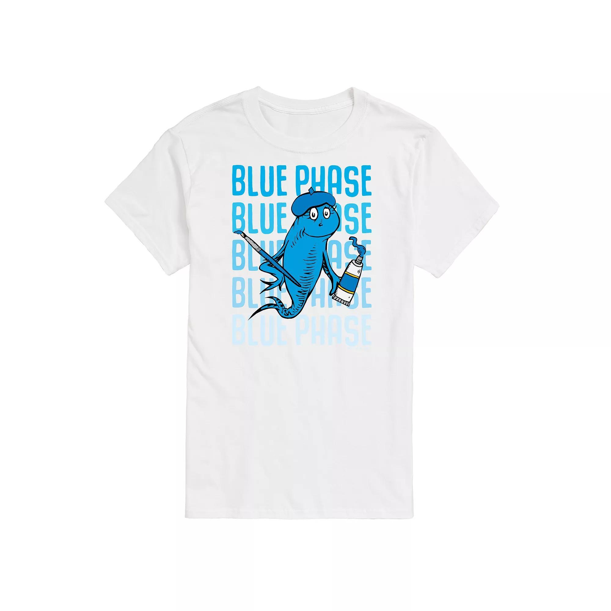 Big & Tall Dr Seuss Blue Fish Tee, Mens Product Image