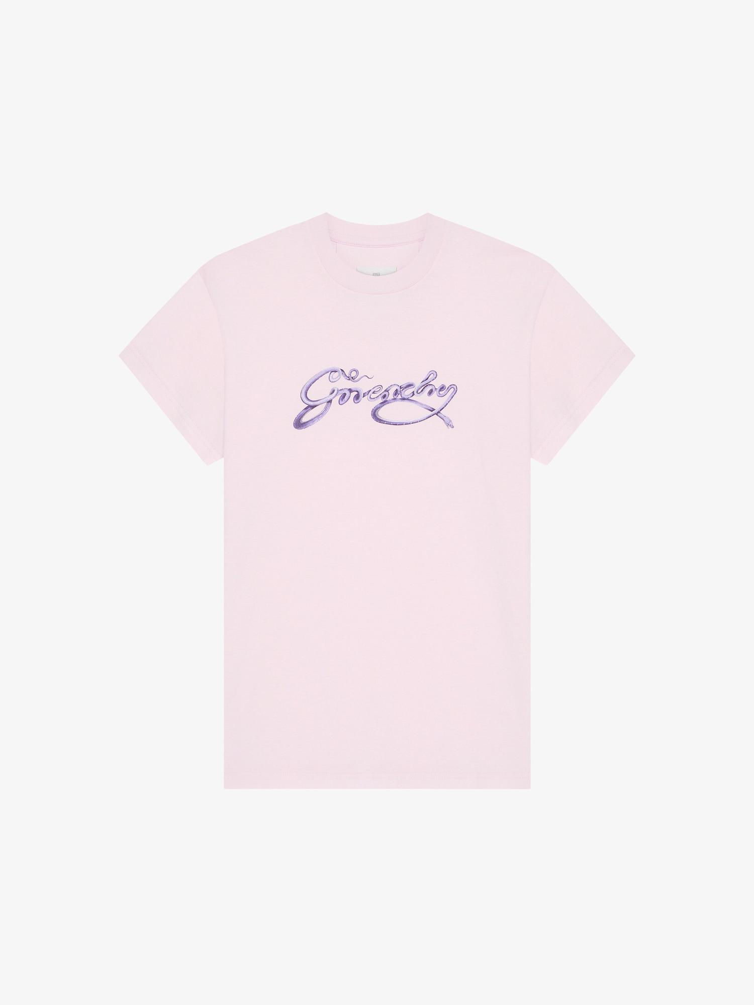 T-shirt in cotton with GIVENCHY snake print Product Image