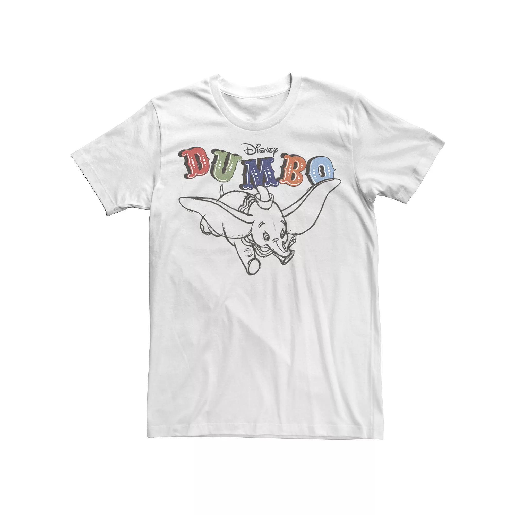 Disney's Dumbo Men's Retro Flying Circus Title Tee, Size: XS, Athletic Grey Product Image