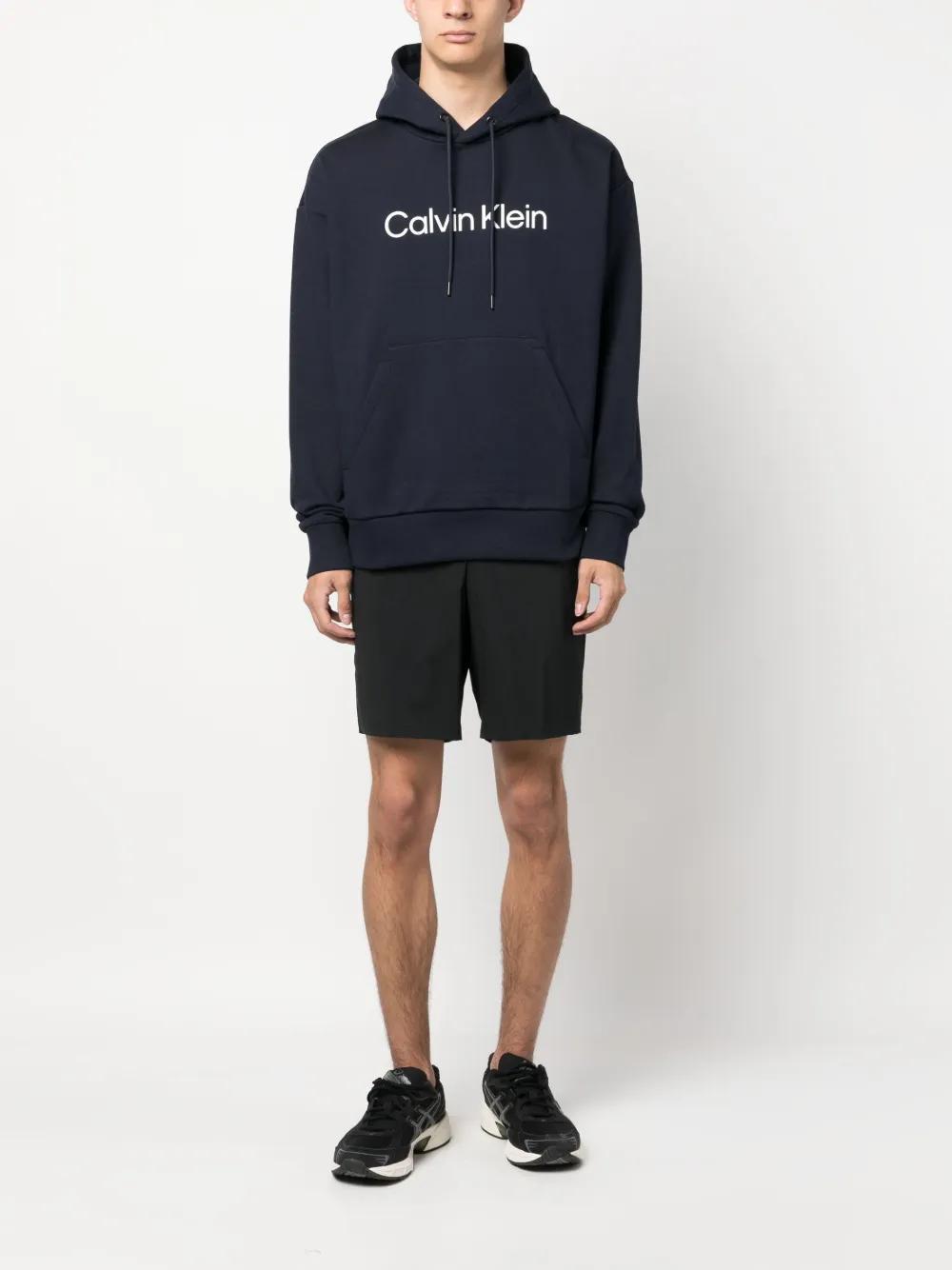 logo-print cotton hoodie Product Image
