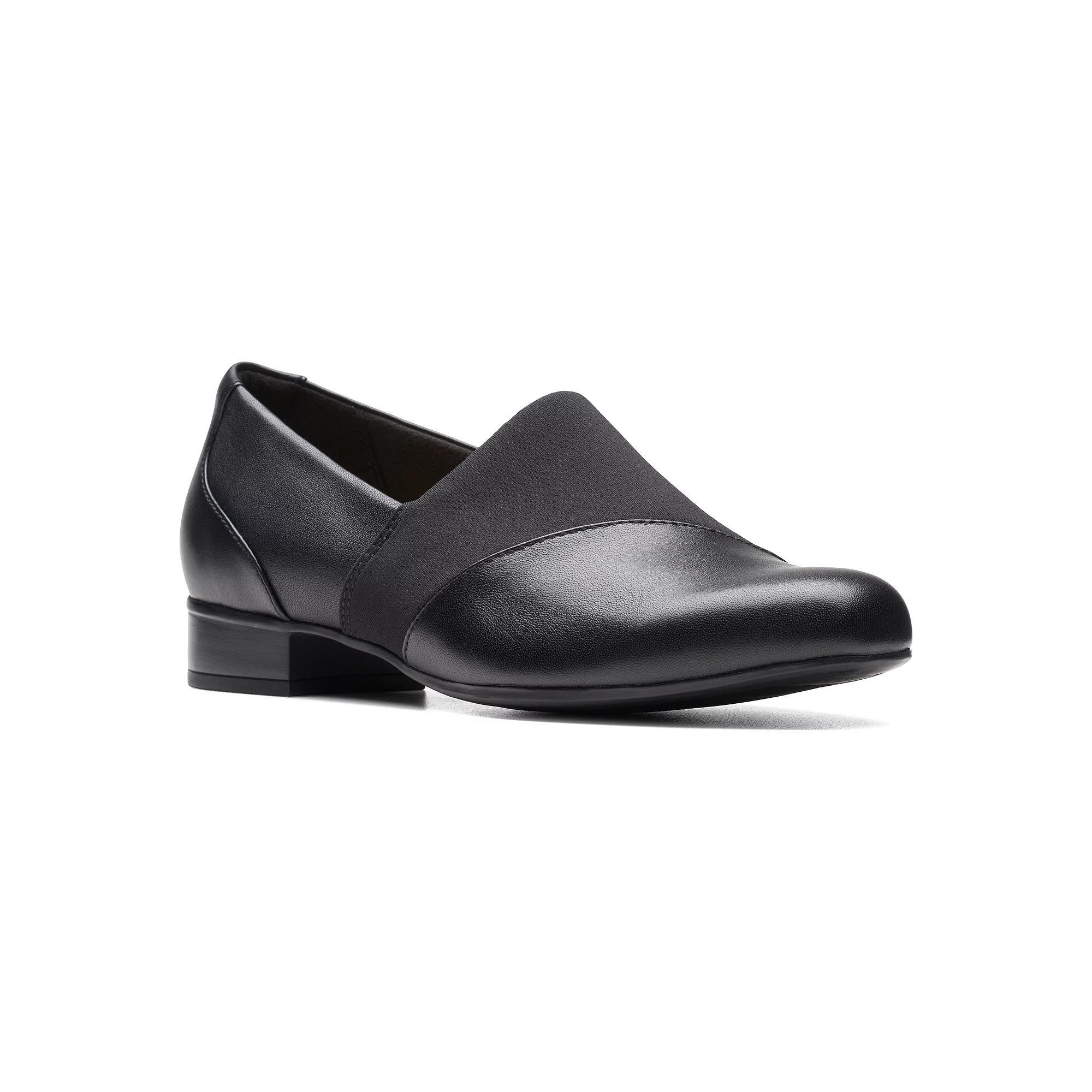 Clarks® Juliet Gem Women's Leather Slip-On Shoes, Size: 5, Black Product Image