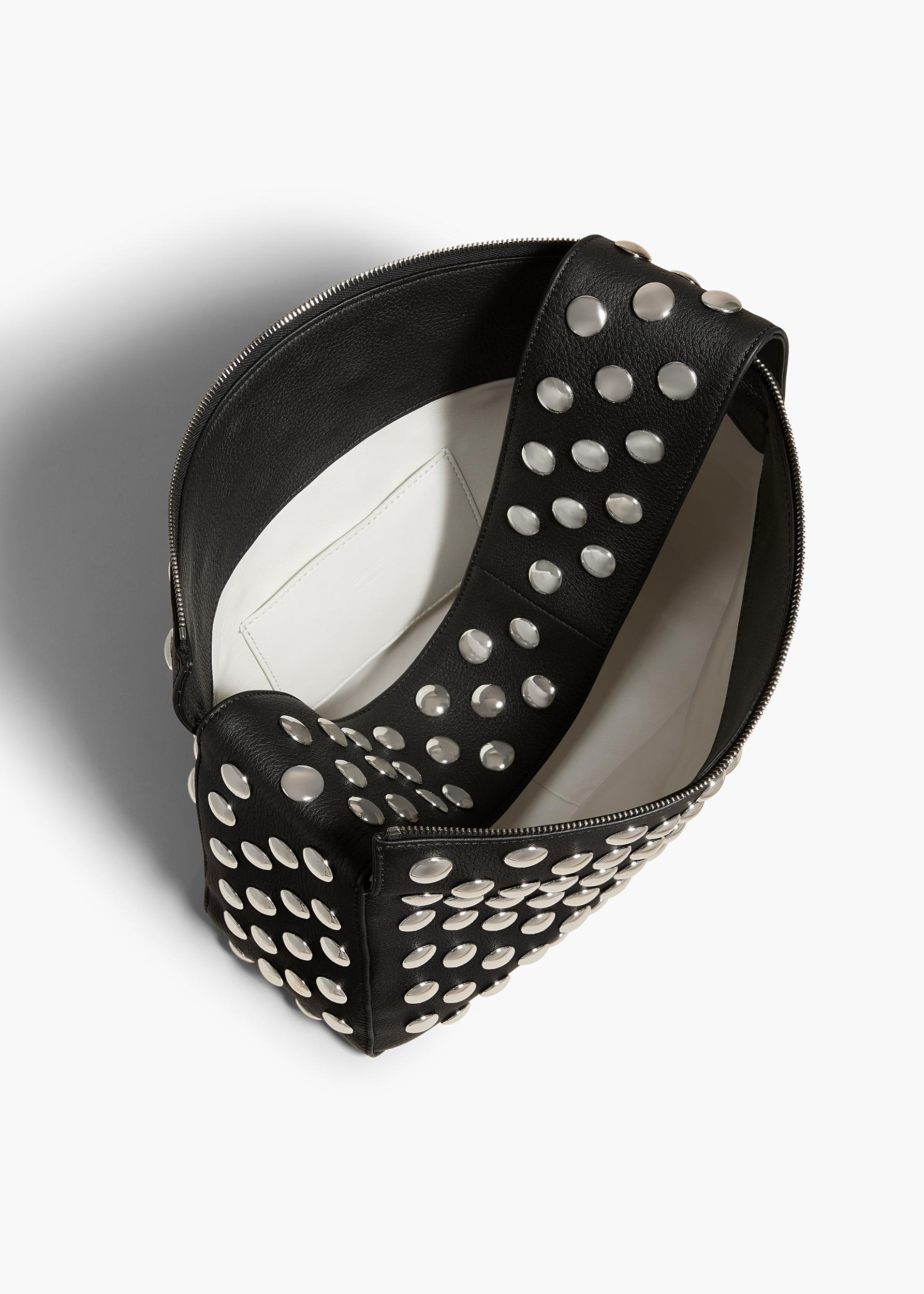 Elena Bag in Black Leather with Studs Product Image