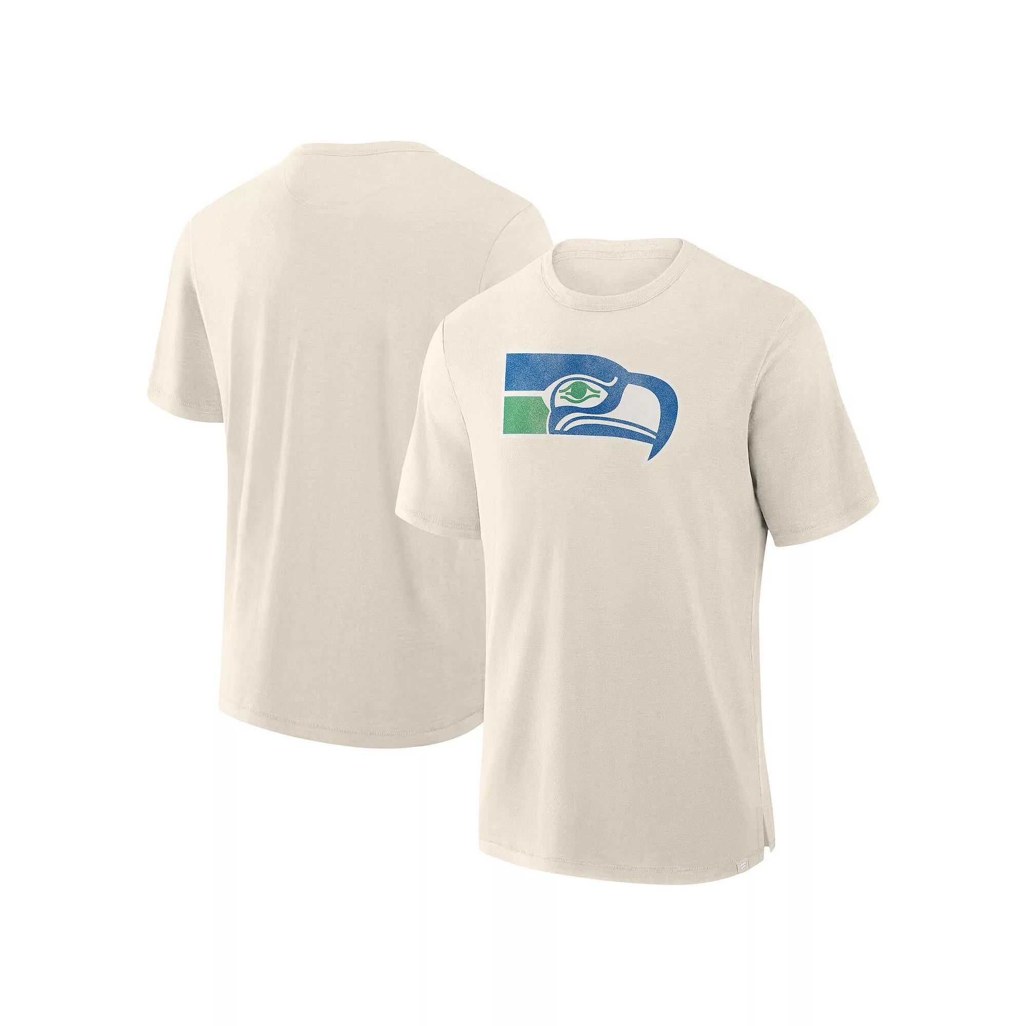 Men's Fanatics  Cream Seattle Seahawks Slub T-Shirt, Size: 2XL, Beige Product Image