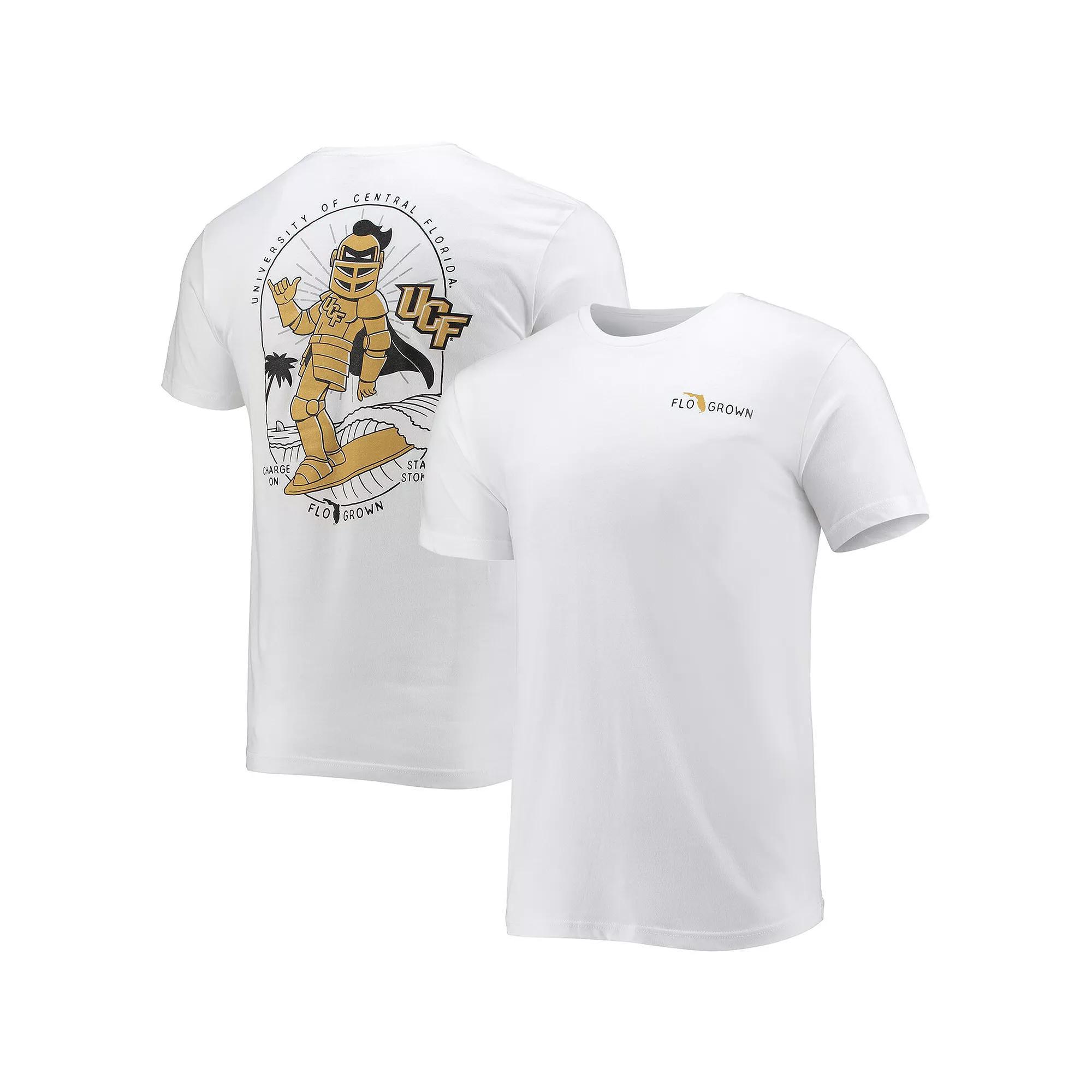 Men's FloGrown White UCF Knights Knightro Surfer T-Shirt, Size: 2XL Product Image