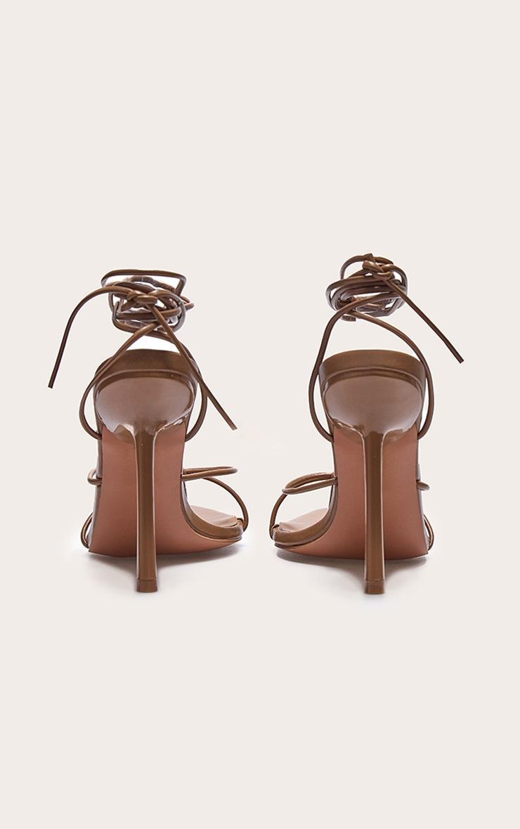 PLT Label Tobacco Strappy Tie Thong Heel Product Image