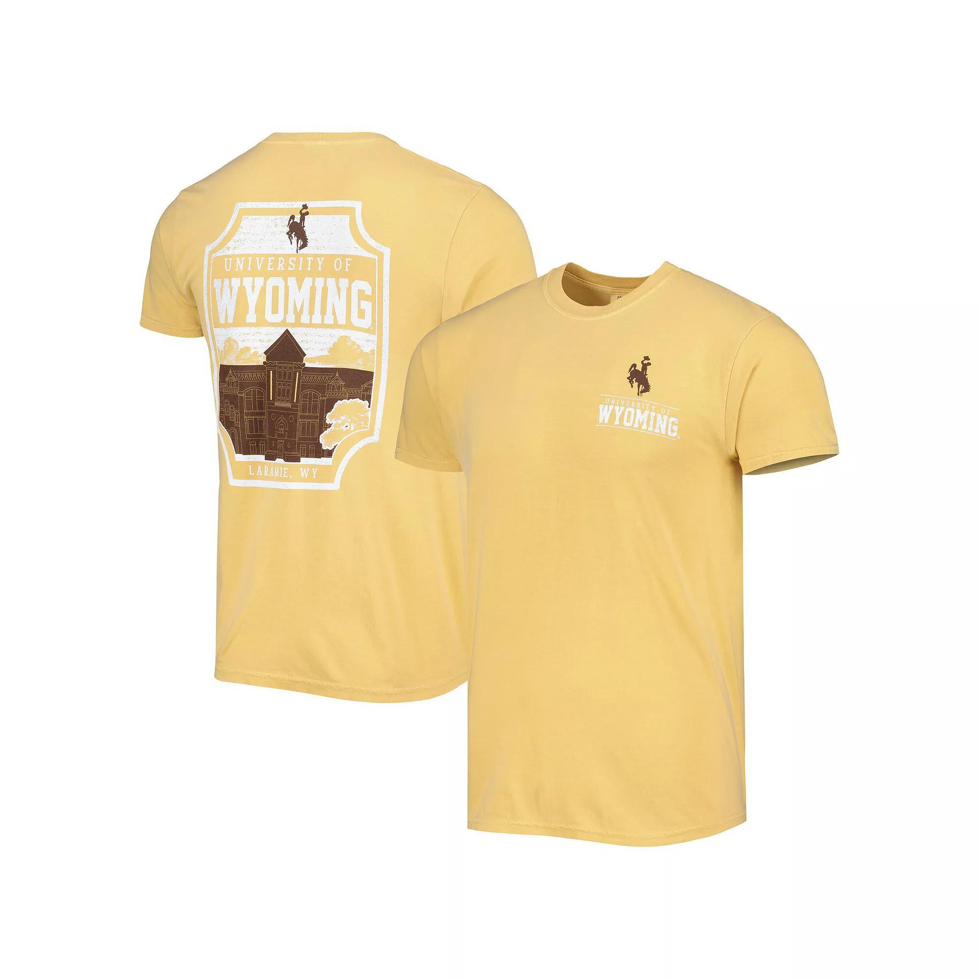 Men's Gold Wyoming Cowboys Logo Campus Icon T-Shirt, Size: Large, Wyo Gold Product Image
