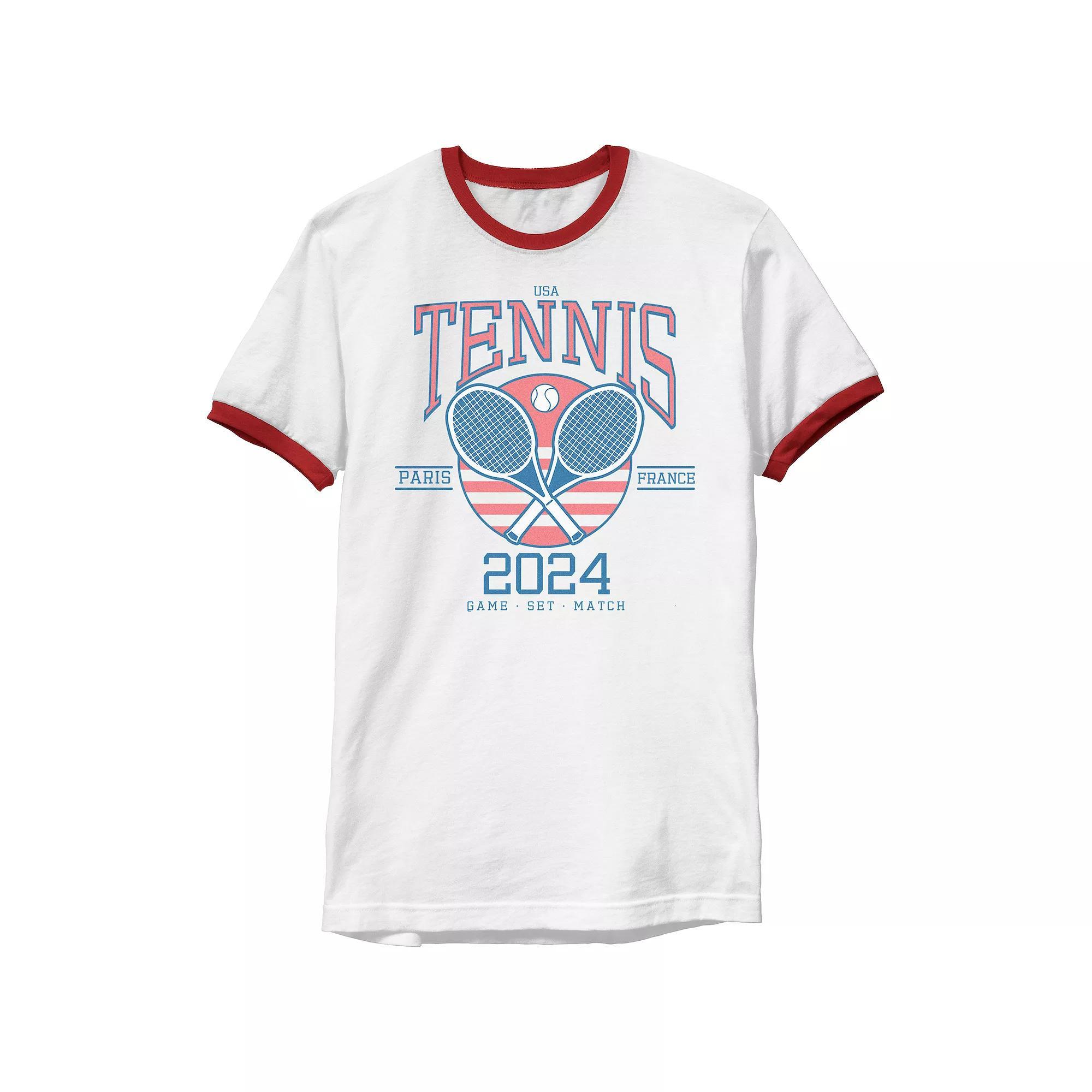 Mens Tennis USA Paris 2024 Ringer Graphic Tee Product Image