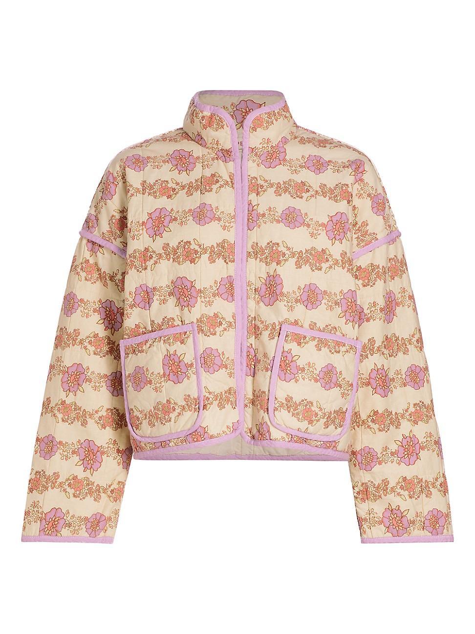 Free People Chloe Jacket (Tea Combo) Women's Clothing Product Image