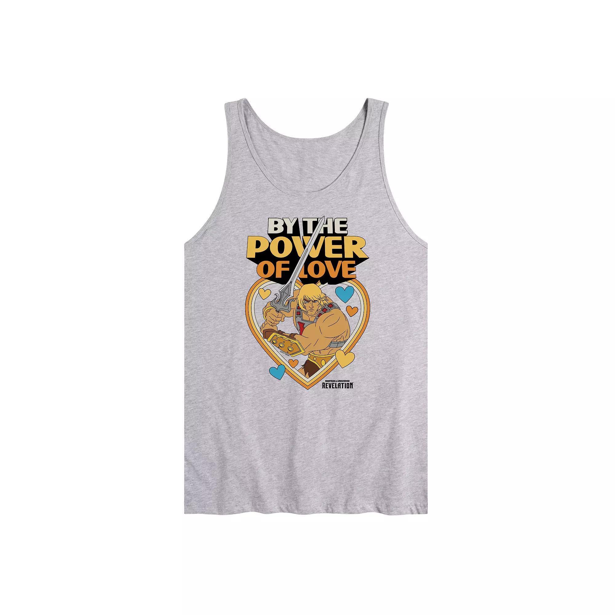Mens Masters Of The Universe Power Of Love Graphic Tank Top Grey Gray Product Image