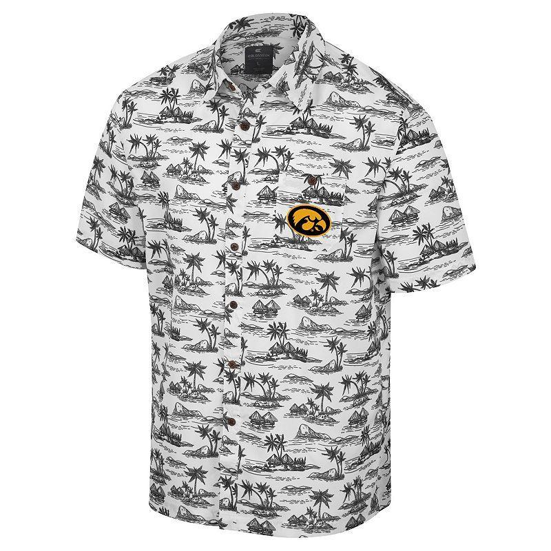 Men's Colosseum White Boston College Eagles Spontaneous is Romantic Camp Button-Up Shirt, Size: XL Product Image