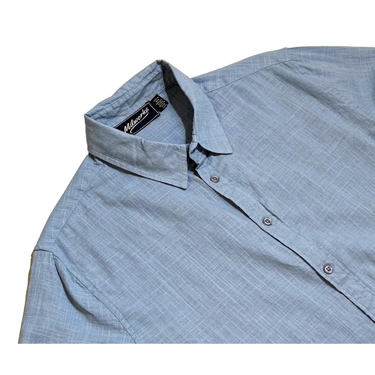 Long Sleeve Linen Shirt Chambray Product Image