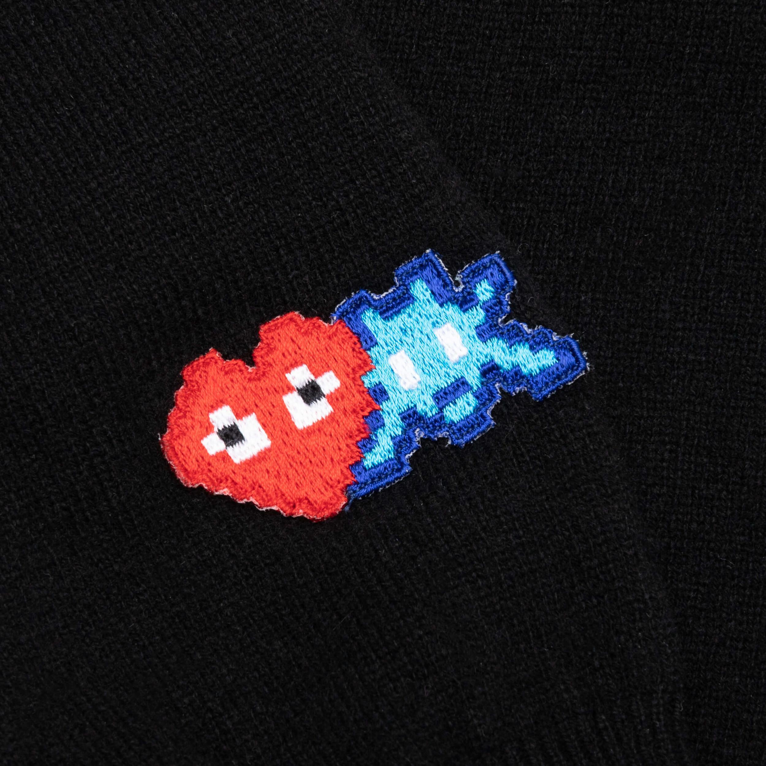 Comme des Garcons PLAY x the Artist Invader Button Cardigan - Black Male Product Image
