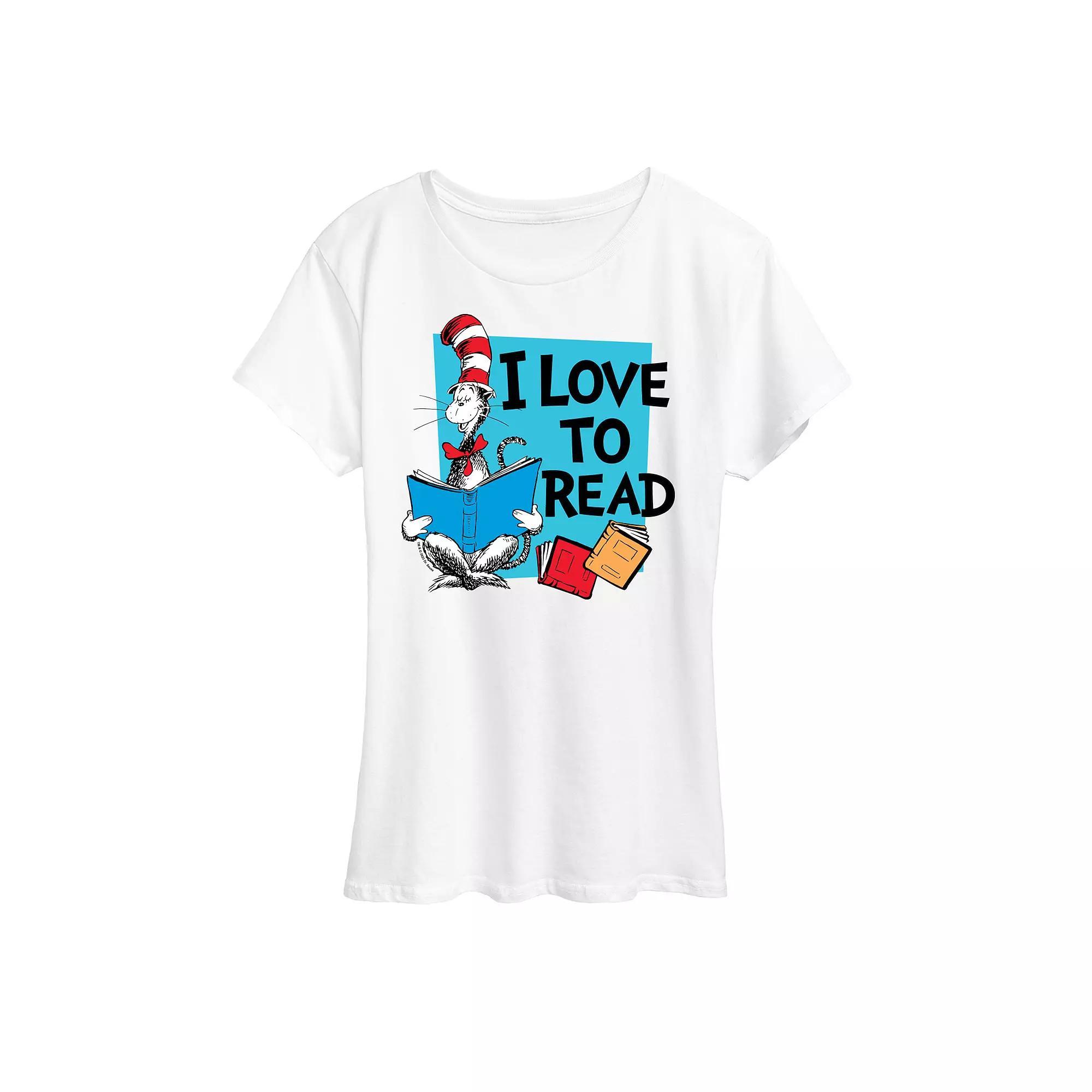 Womens Dr. Seuss I Love To Read Graphic Tee Product Image