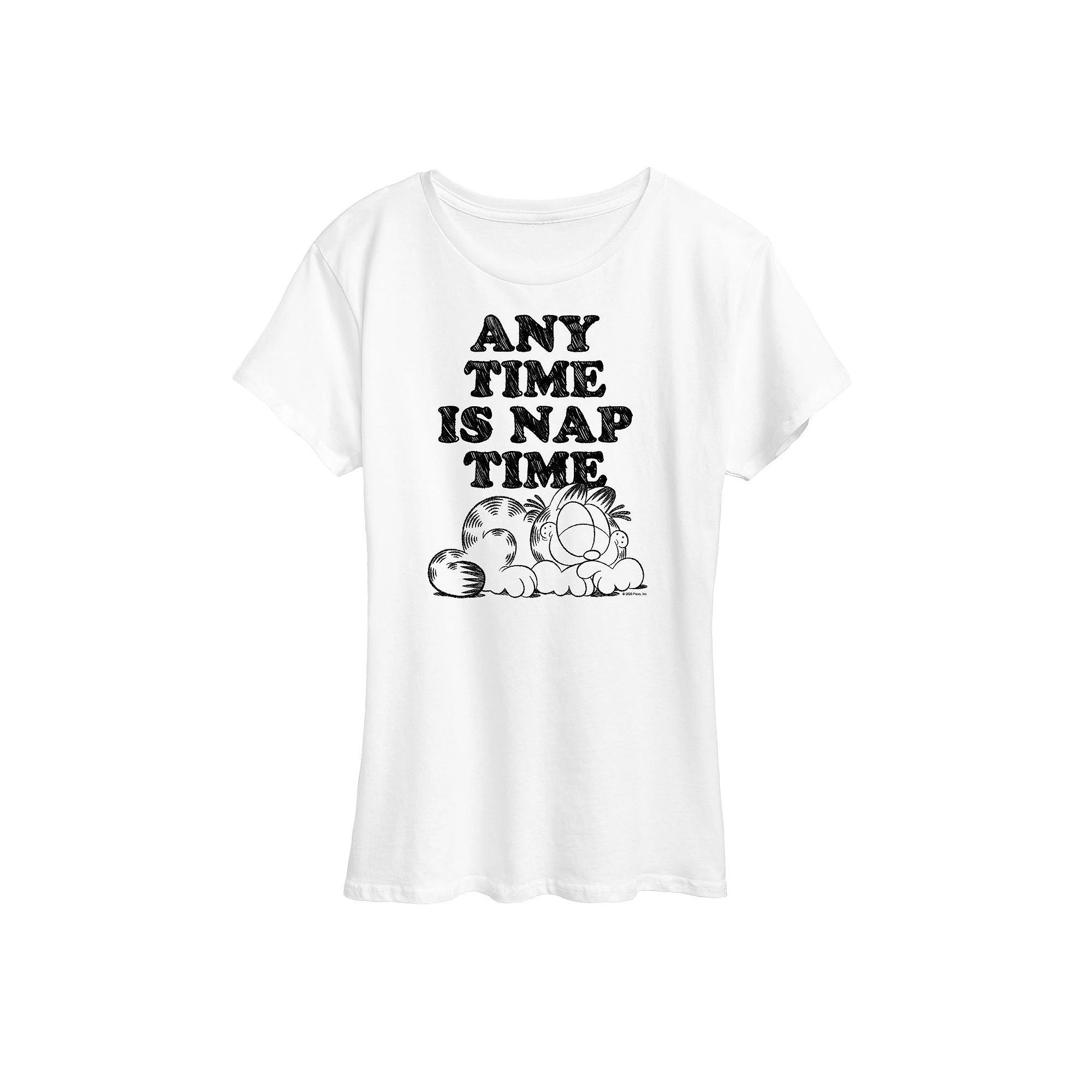 Womens Garfield Nap Sketch Graphic Tee, Girls Product Image