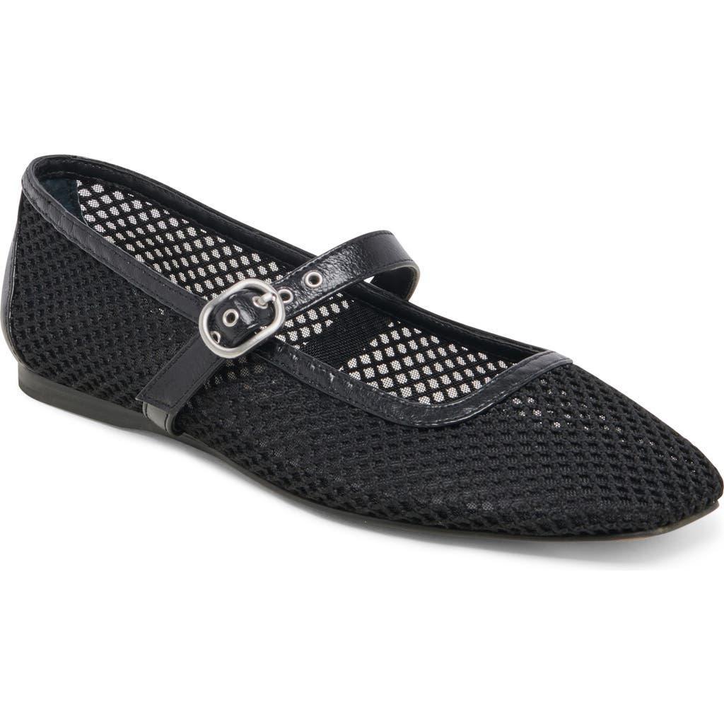 Women's Rodni Mesh Mary Jane Flats In Black Woven Product Image