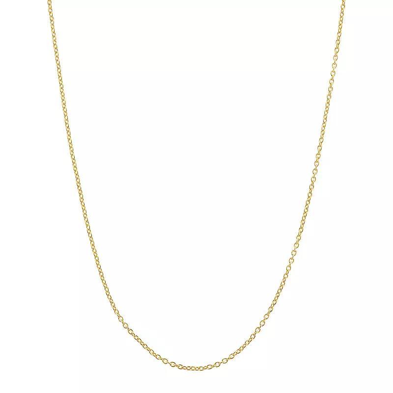 Jordan Blue 14k Gold-Plated Silver Adjustable Cable Chain Necklace - 22 in., Womens Yellow Product Image