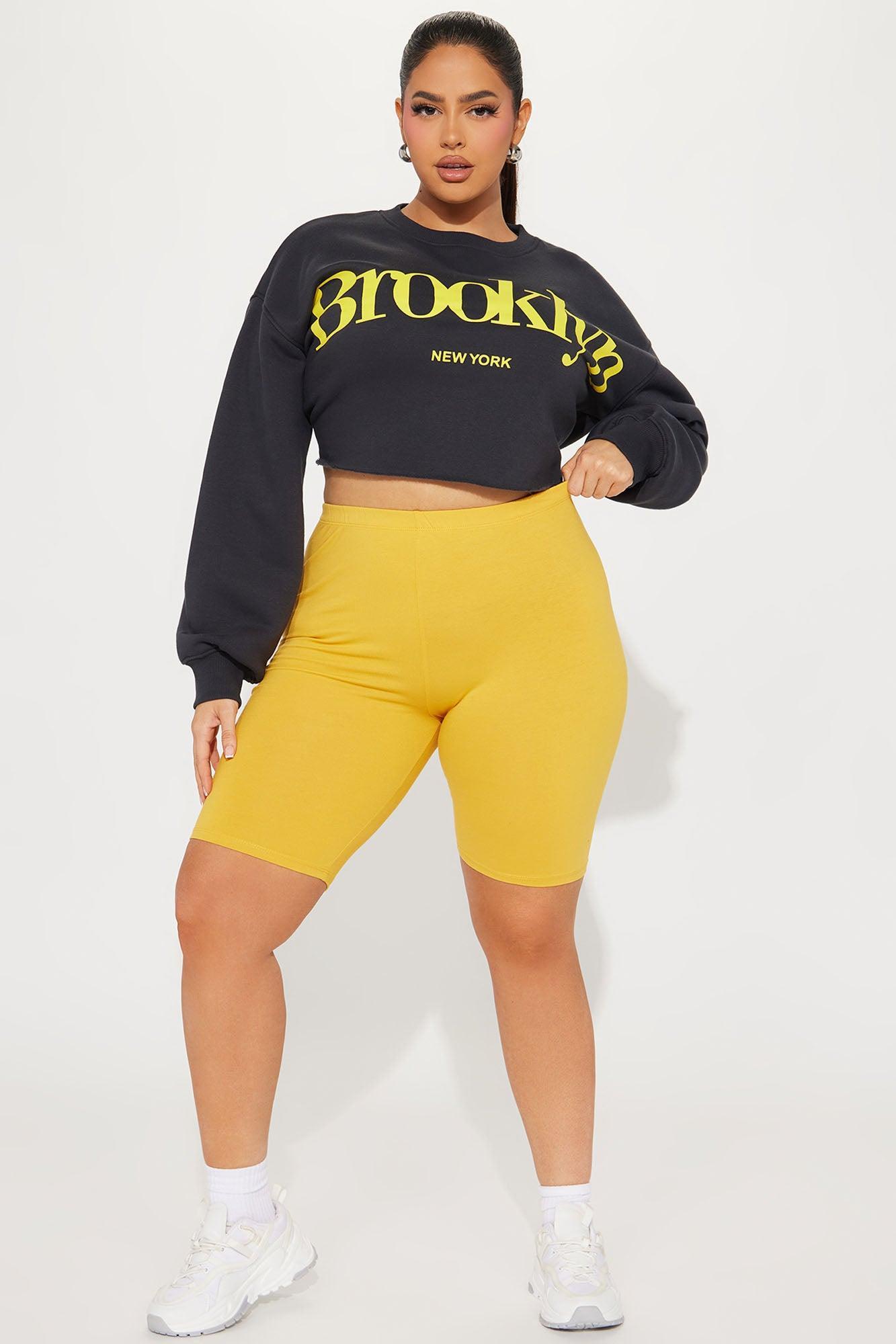 Natalee Biker Shorts - Mustard Product Image