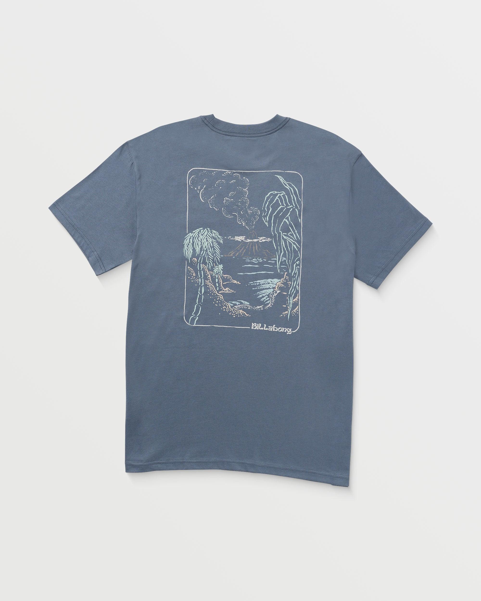 Trouble In Paradise Premium Tee - Slate Blue Male Product Image
