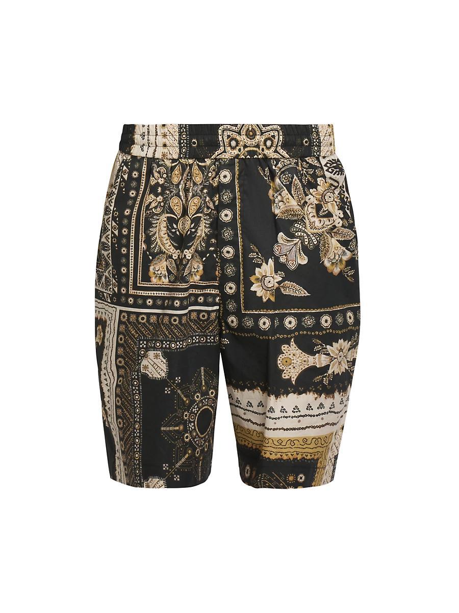 Mens Gregorian Patchwork Cotton Shorts Product Image