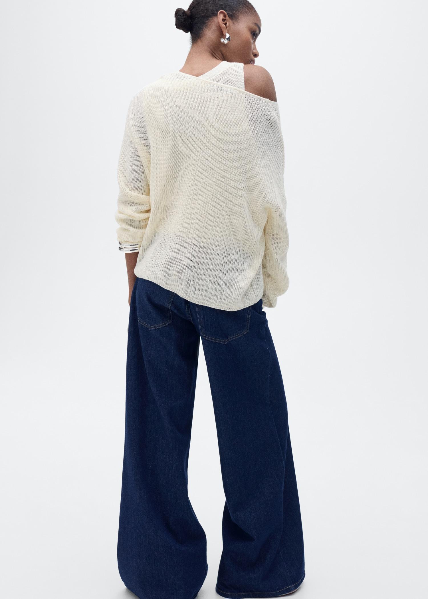 V-neck knit sweater - Women | MANGO USA Product Image