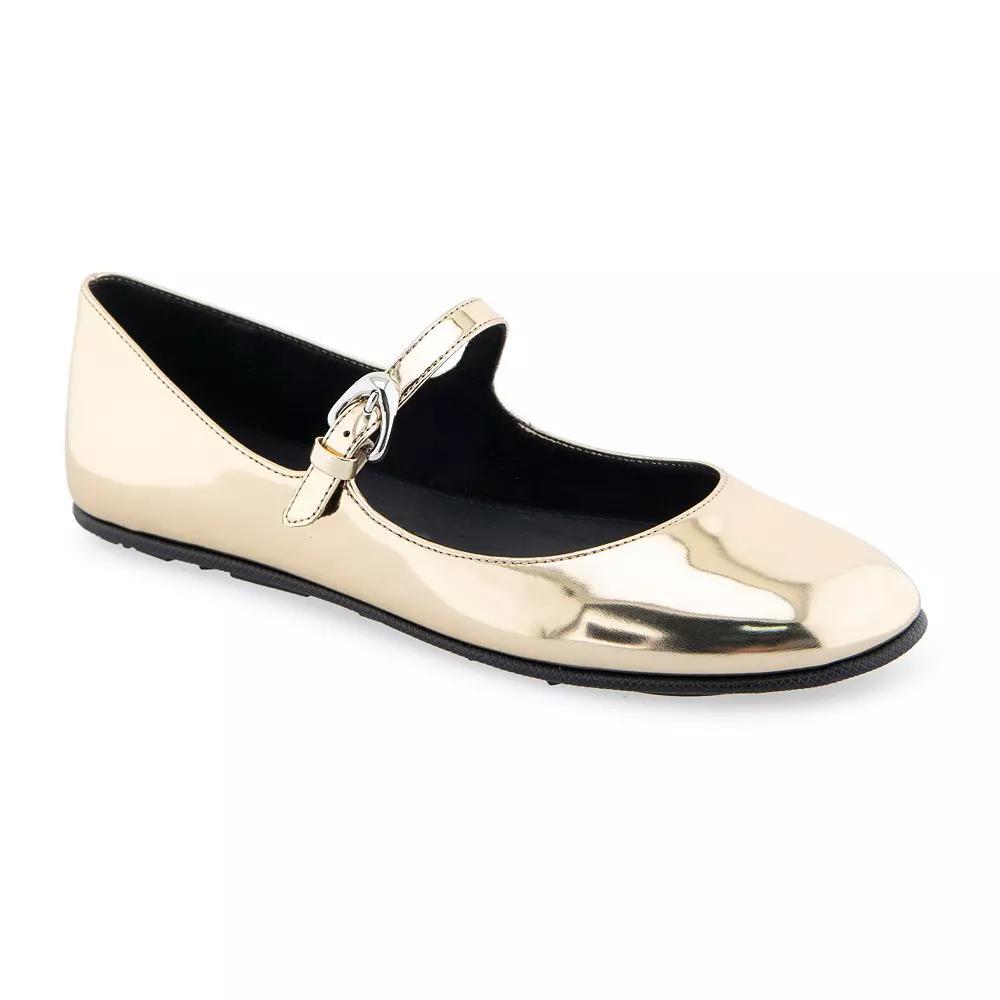 Aerosoles Perry Women's Mary Jane Flats, Size: 6.5, Gold Faux Leather Product Image