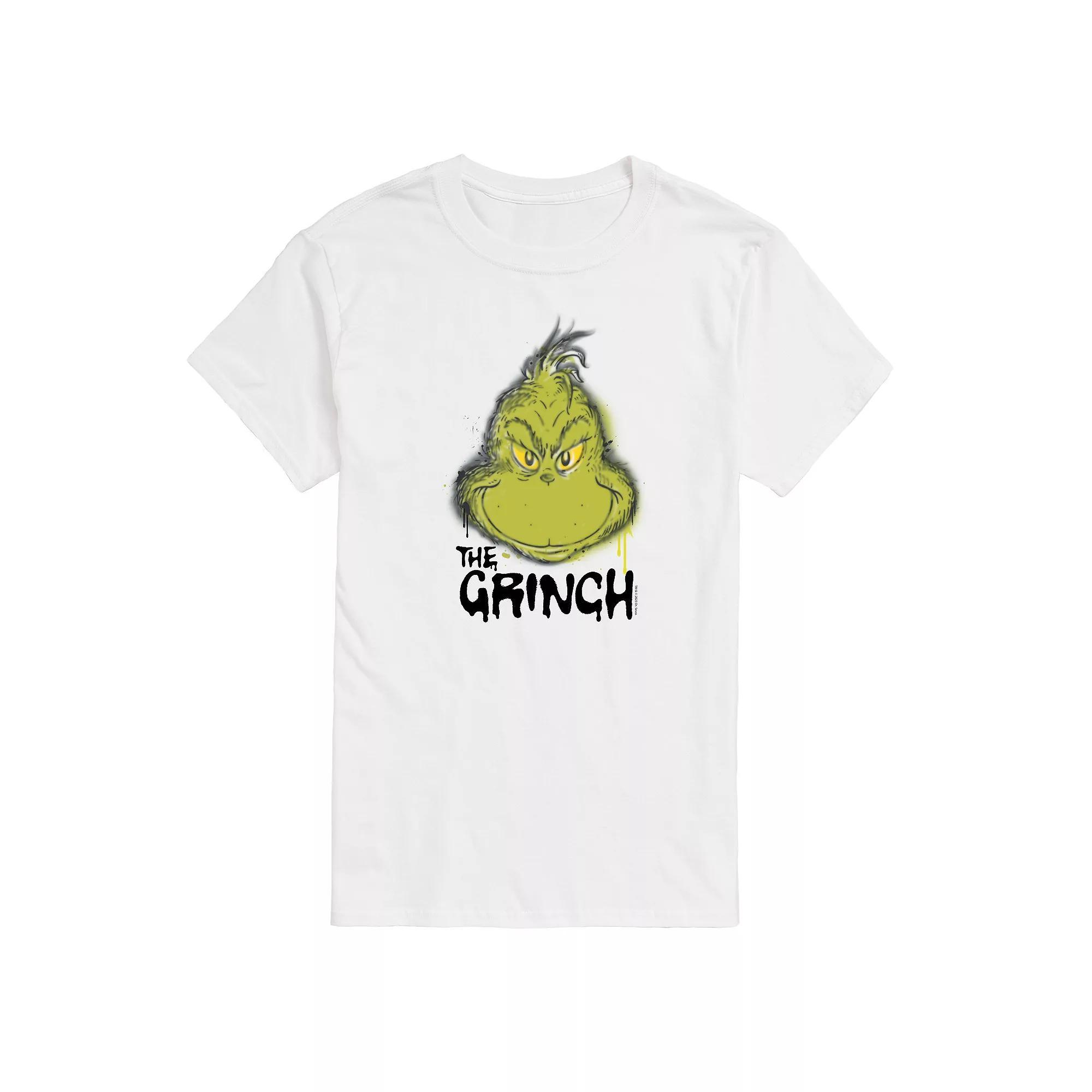 Big & Tall Dr. Seuss The Grinch Spray Paint Graphic Tee, Mens Product Image